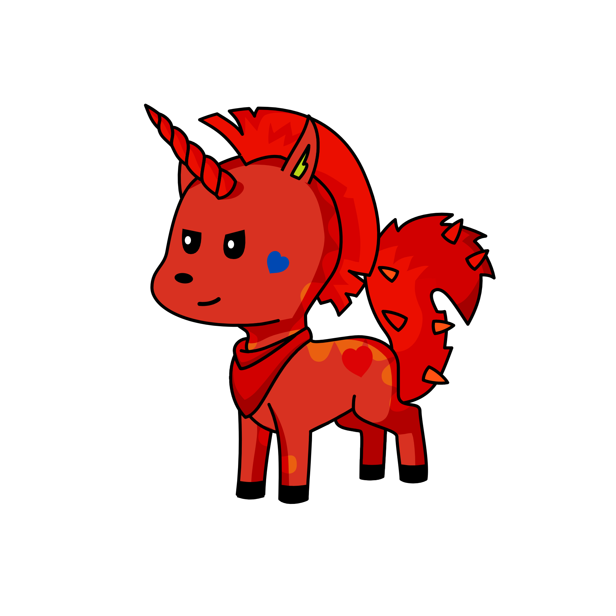 Red, the unicorn