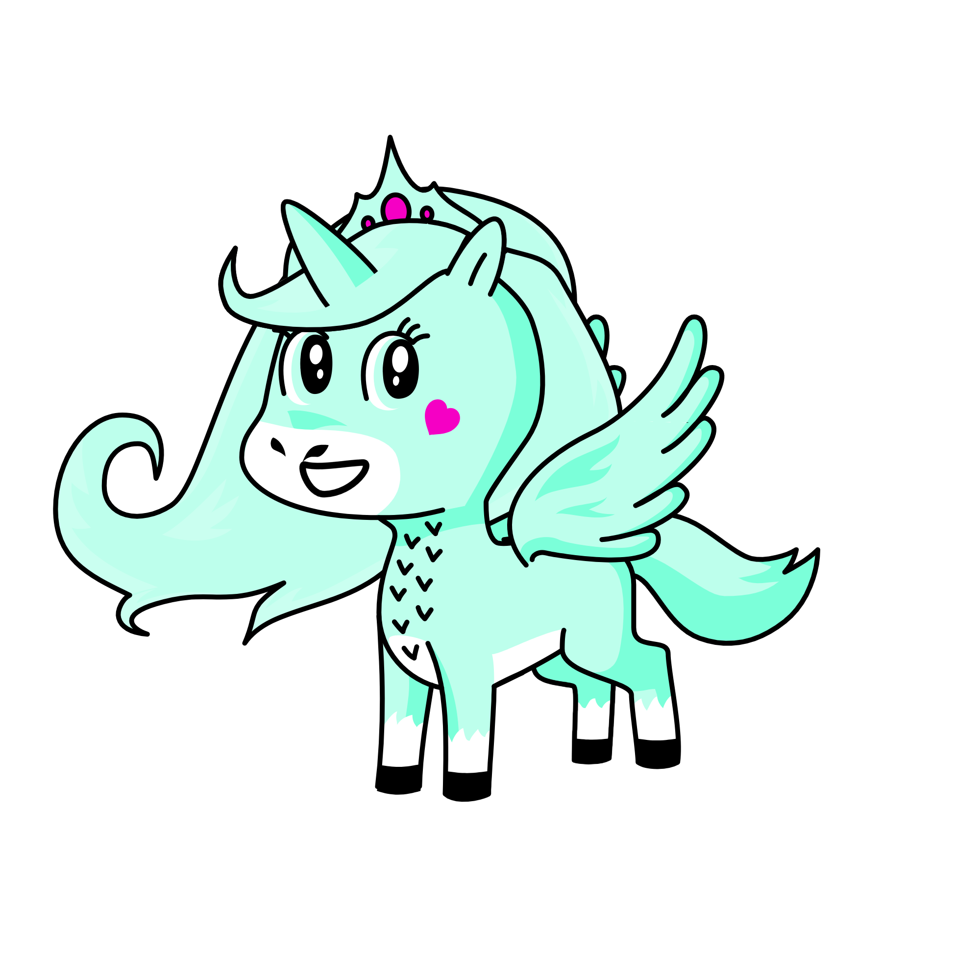 Crystal Wing, the unicorn