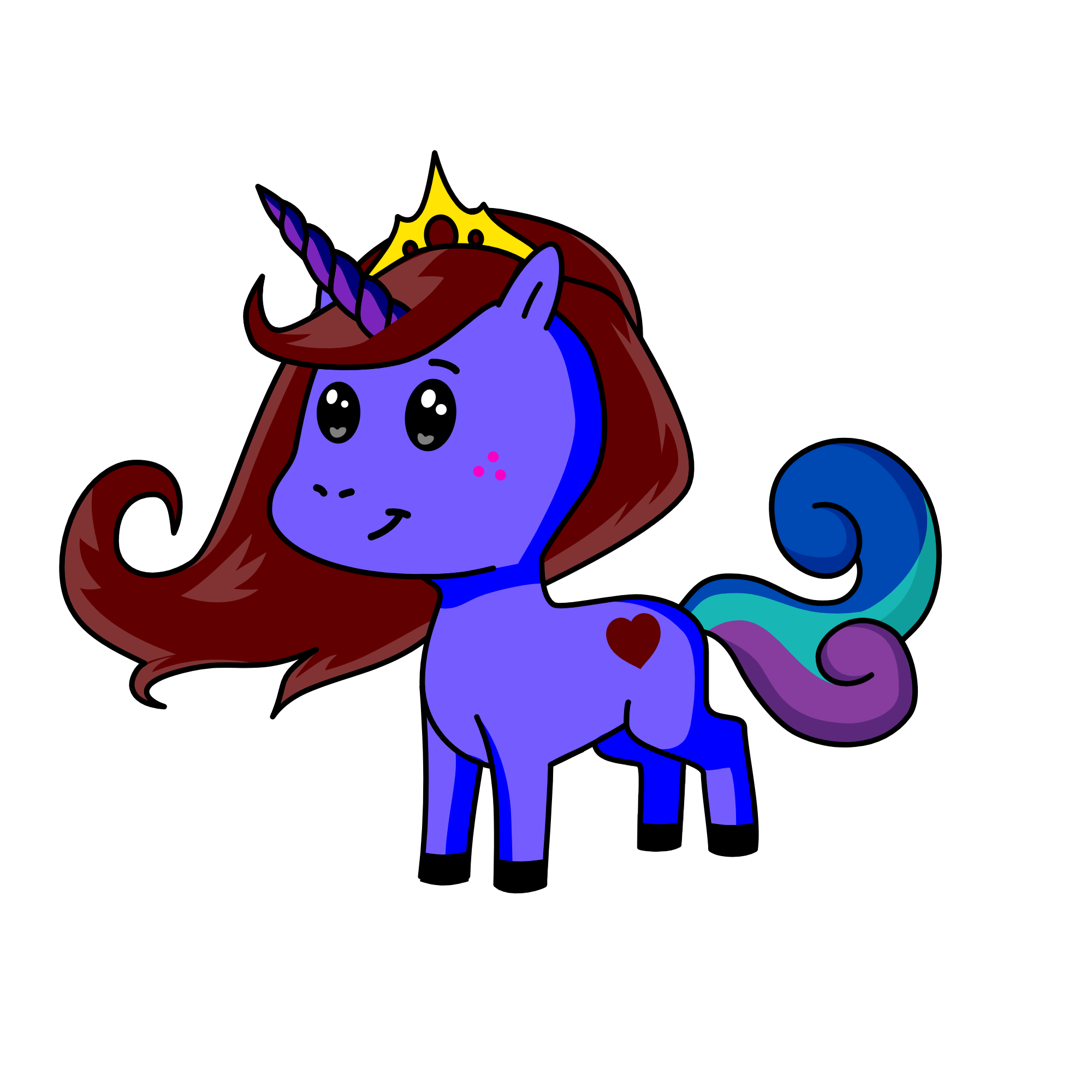 Queen Night, the unicorn