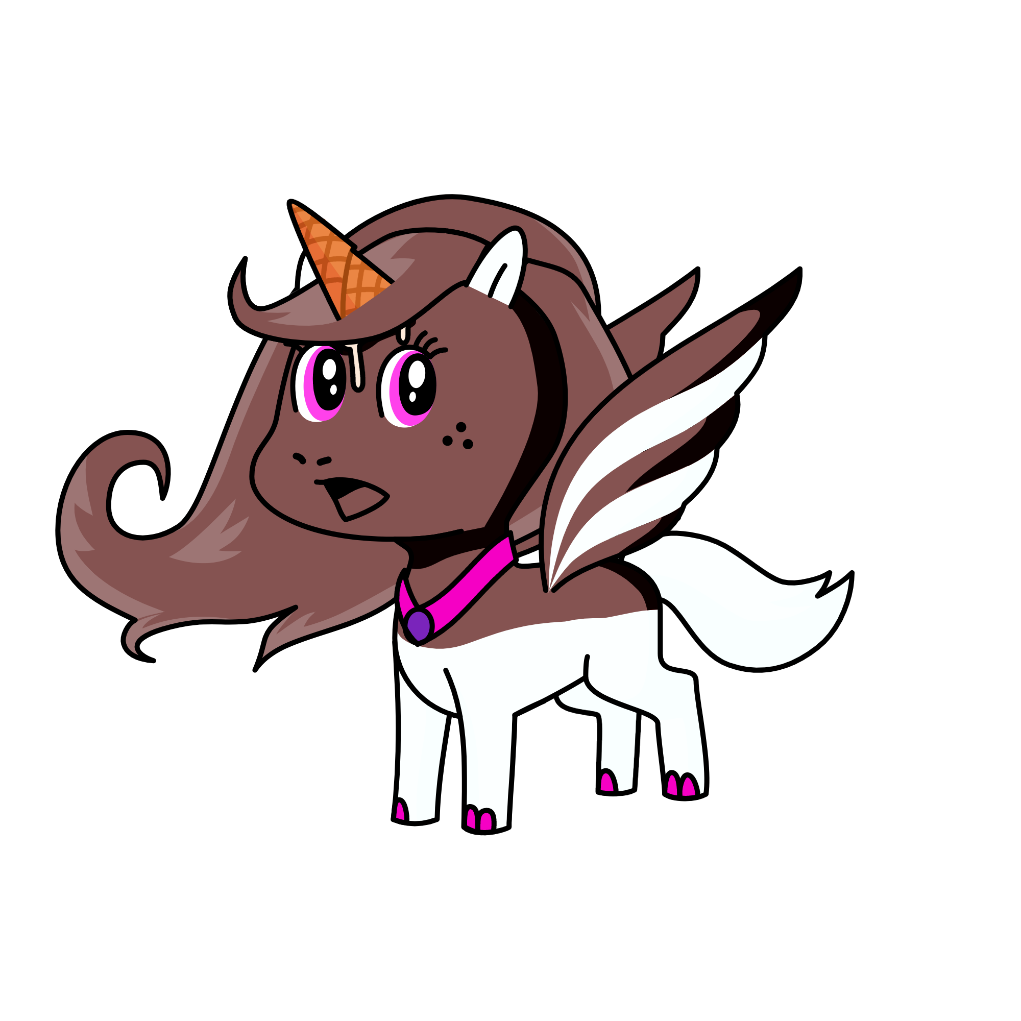 Chocolate Vanilla Ice cream , the unicorn