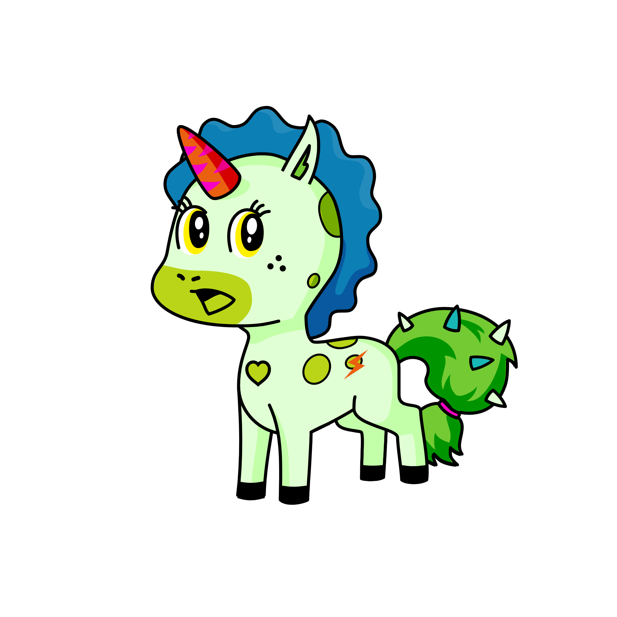 Jolly Night moon, the unicorn