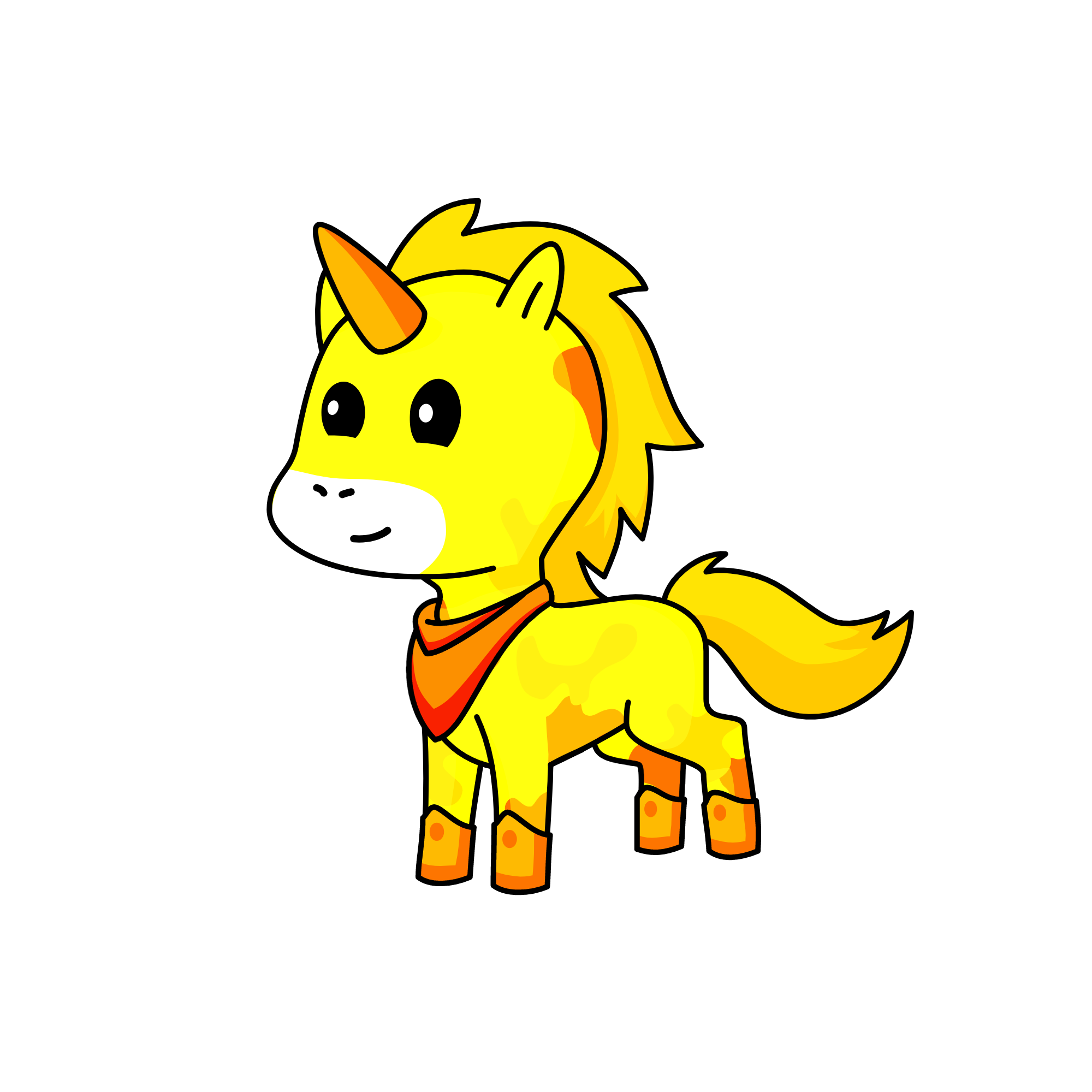 Golden, the unicorn