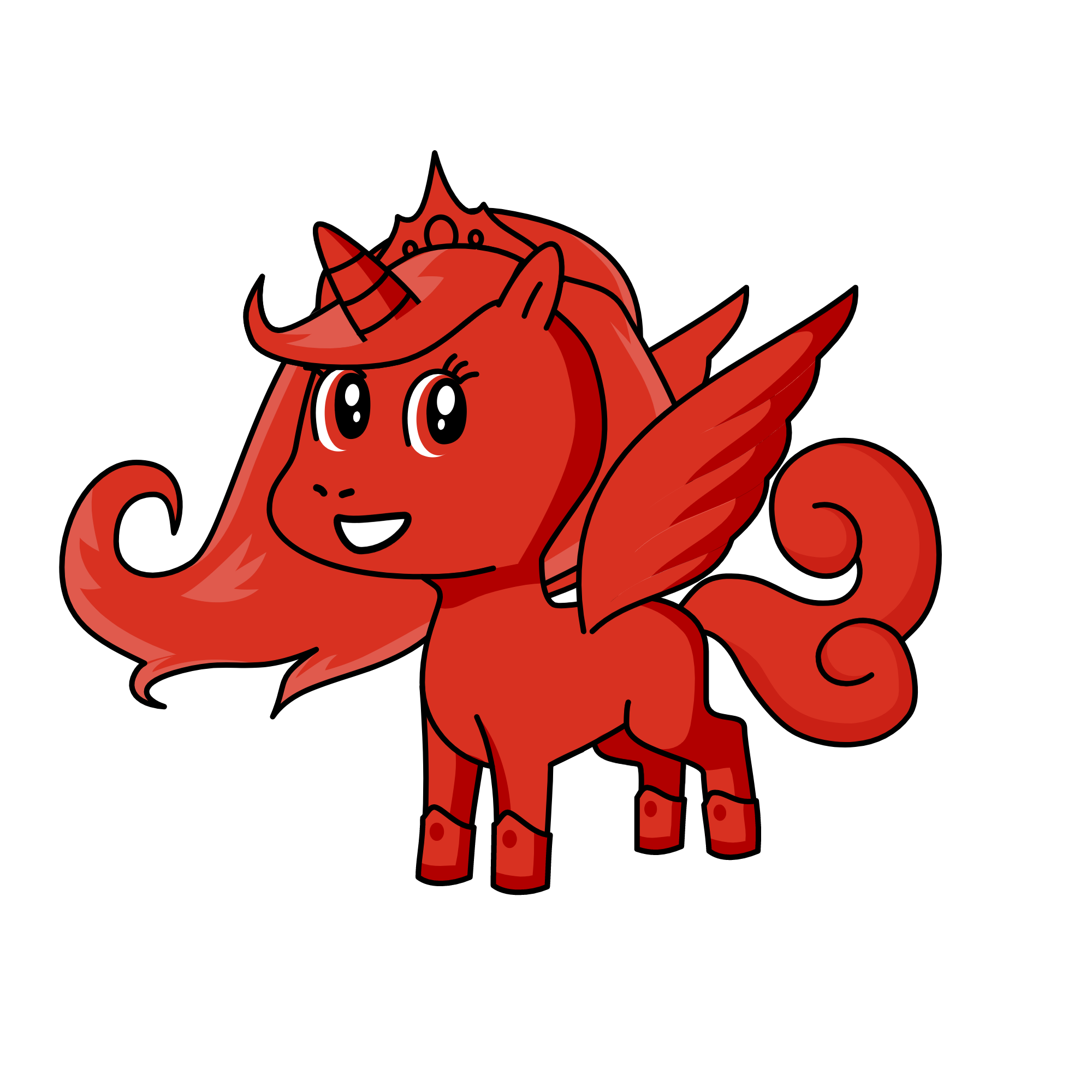 red, the unicorn
