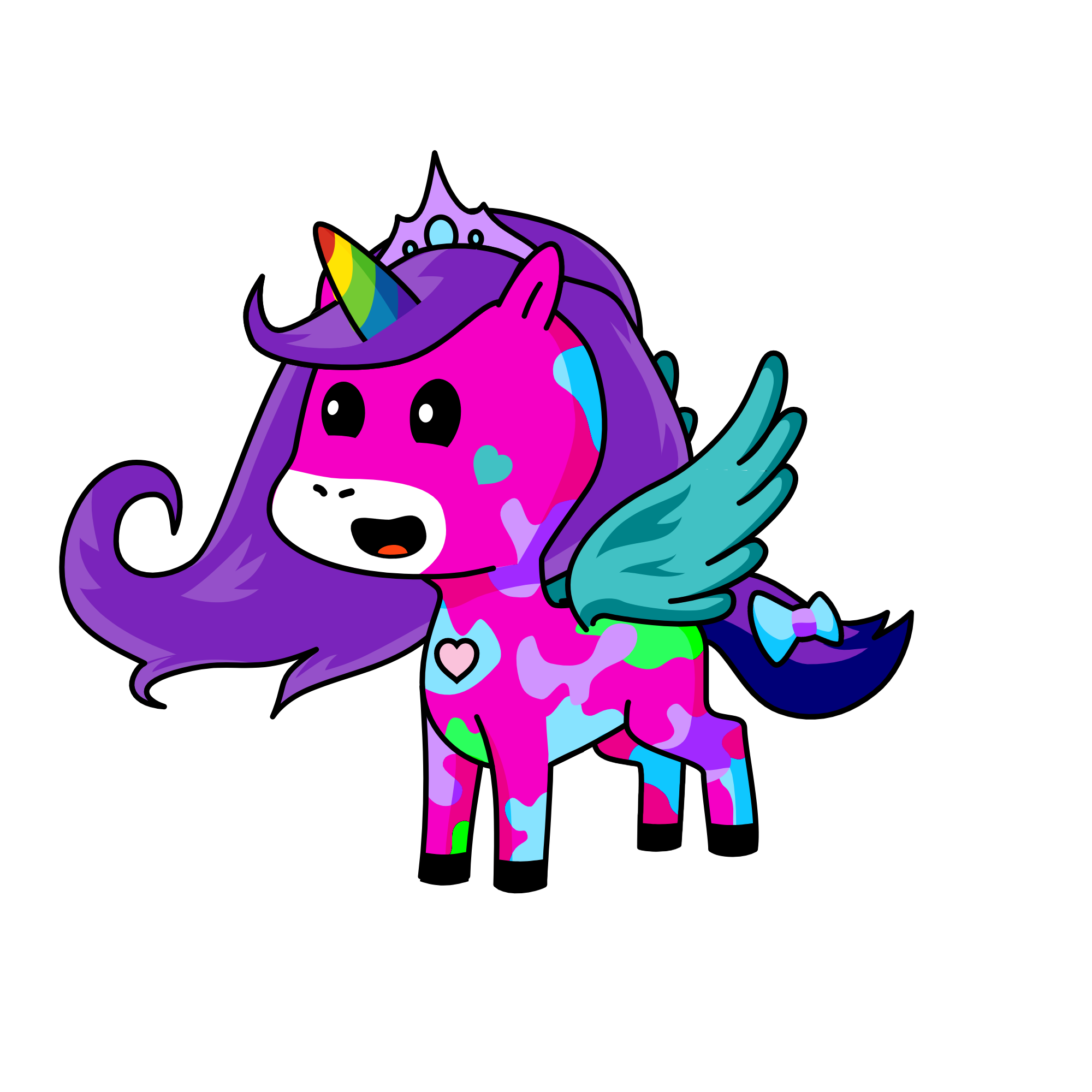 Rainbow, the unicorn