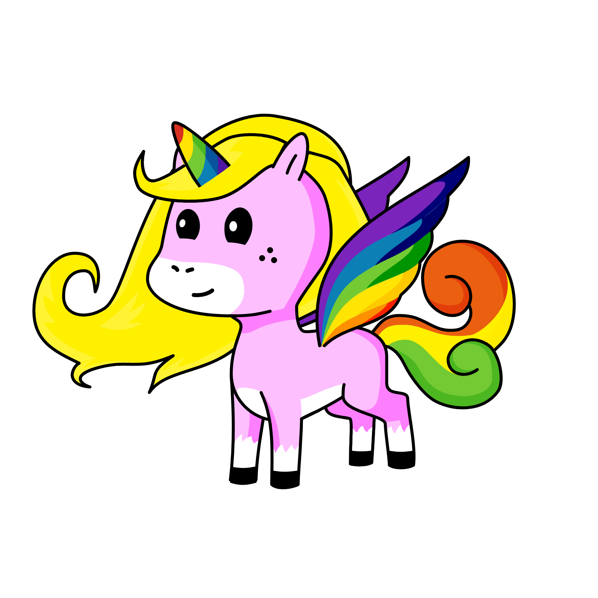 Rainbow, the unicorn