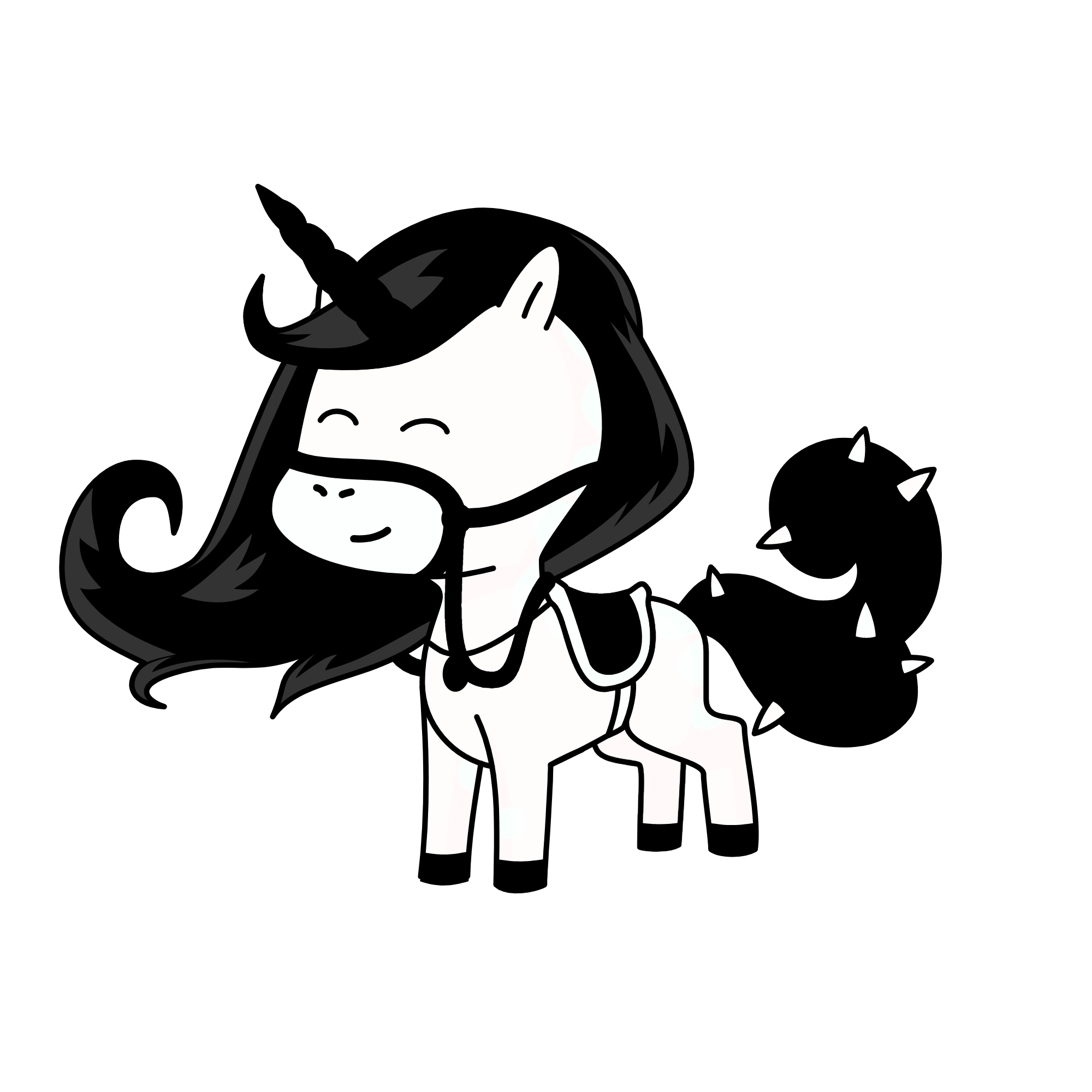 BlackWhiteCorn, the unicorn