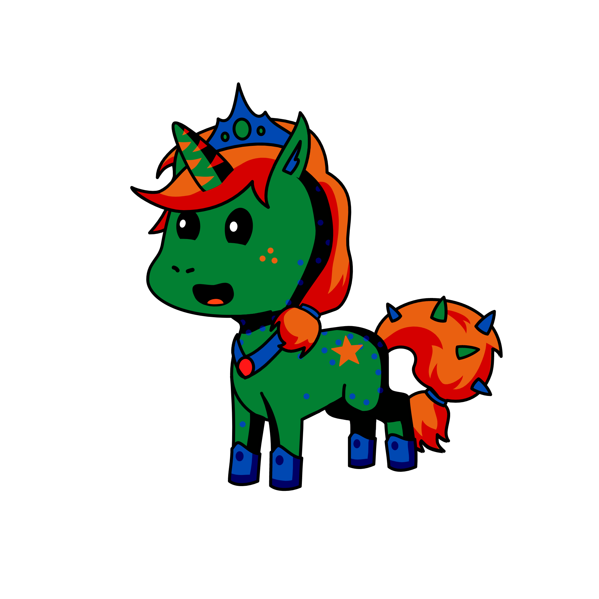 spiky, the unicorn
