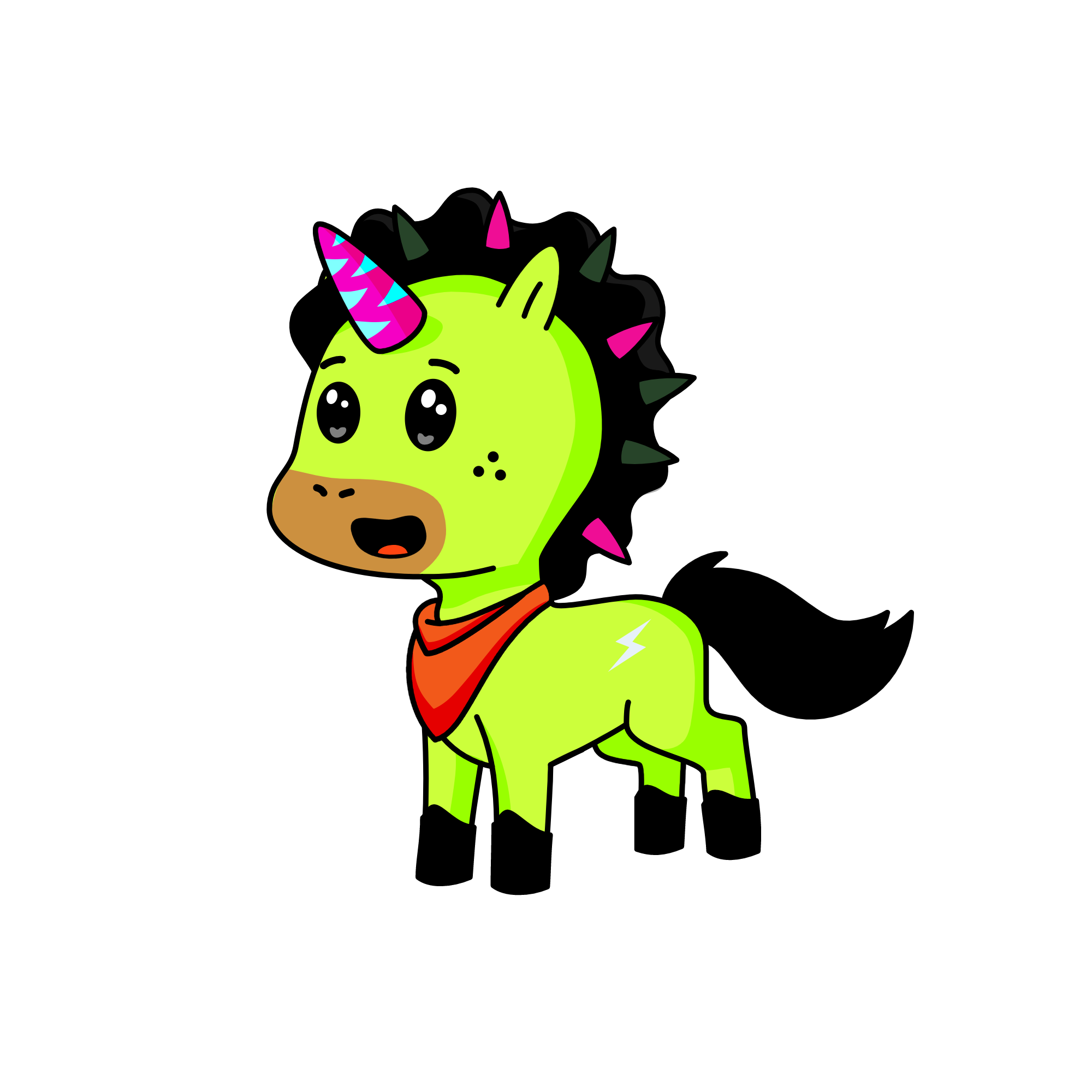 Spikey, the unicorn