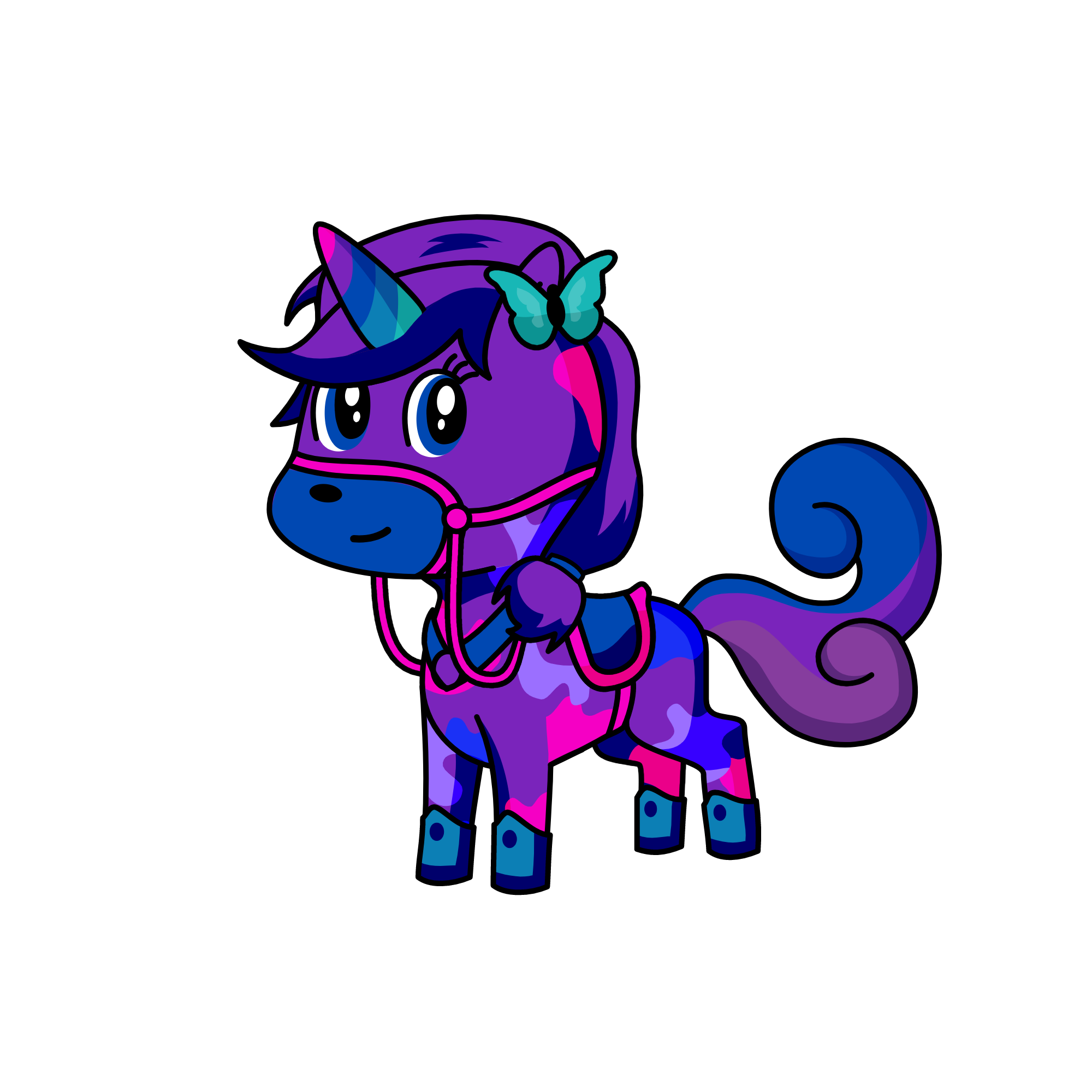 Indigo, the unicorn