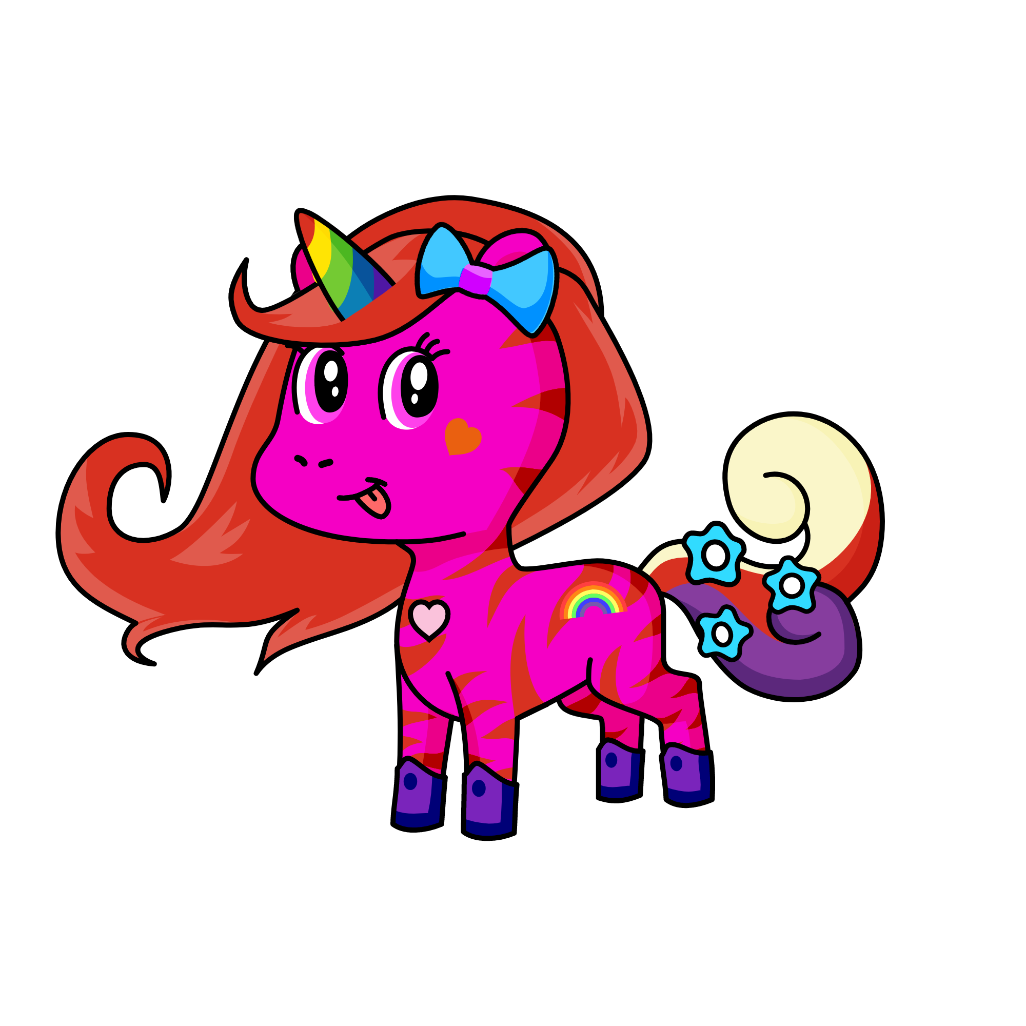 unicorn pink, the unicorn