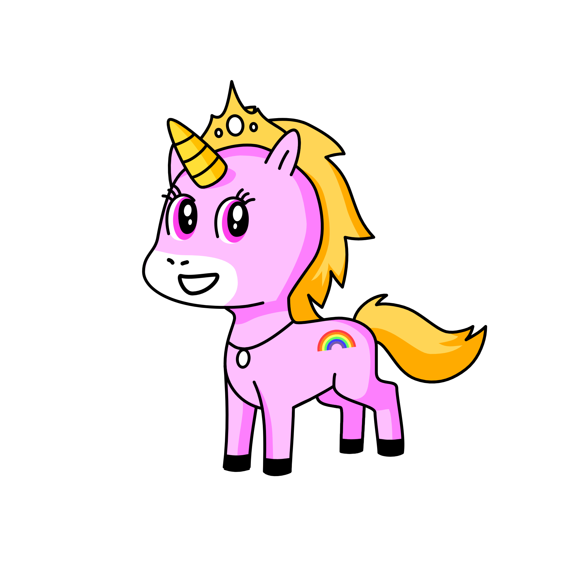 Purple, the unicorn