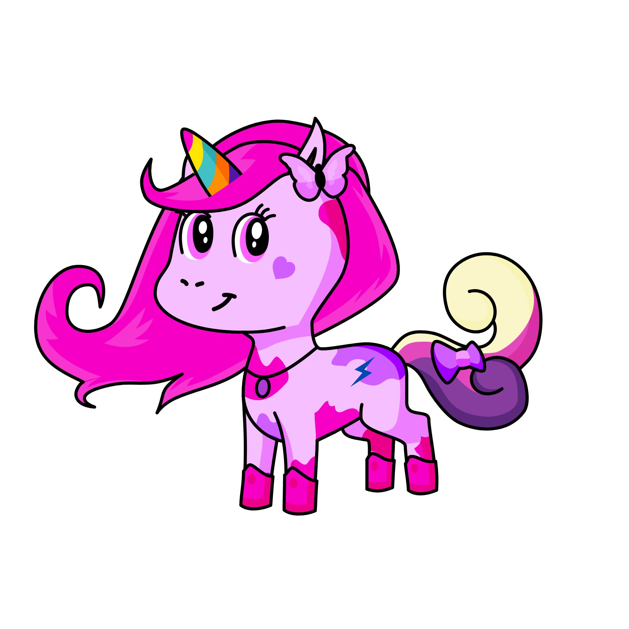 Flashy, the unicorn