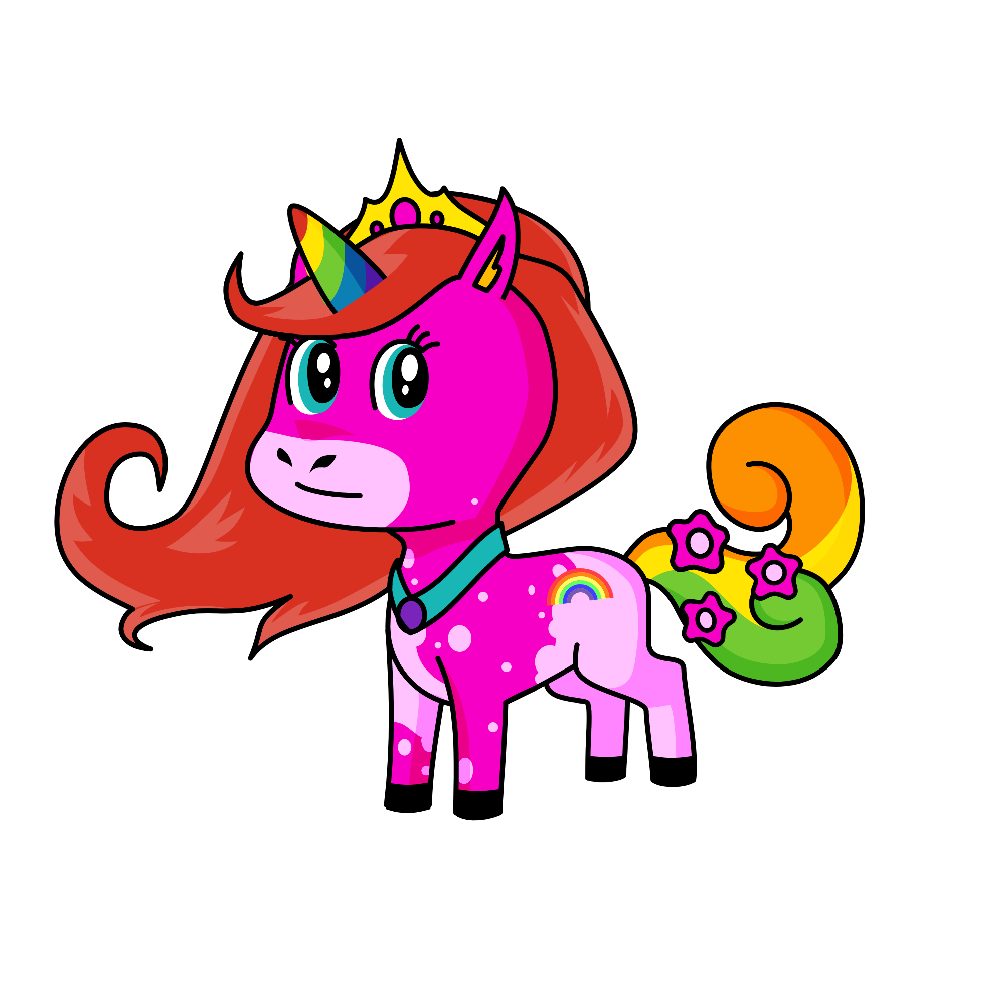 Rainbow, the unicorn