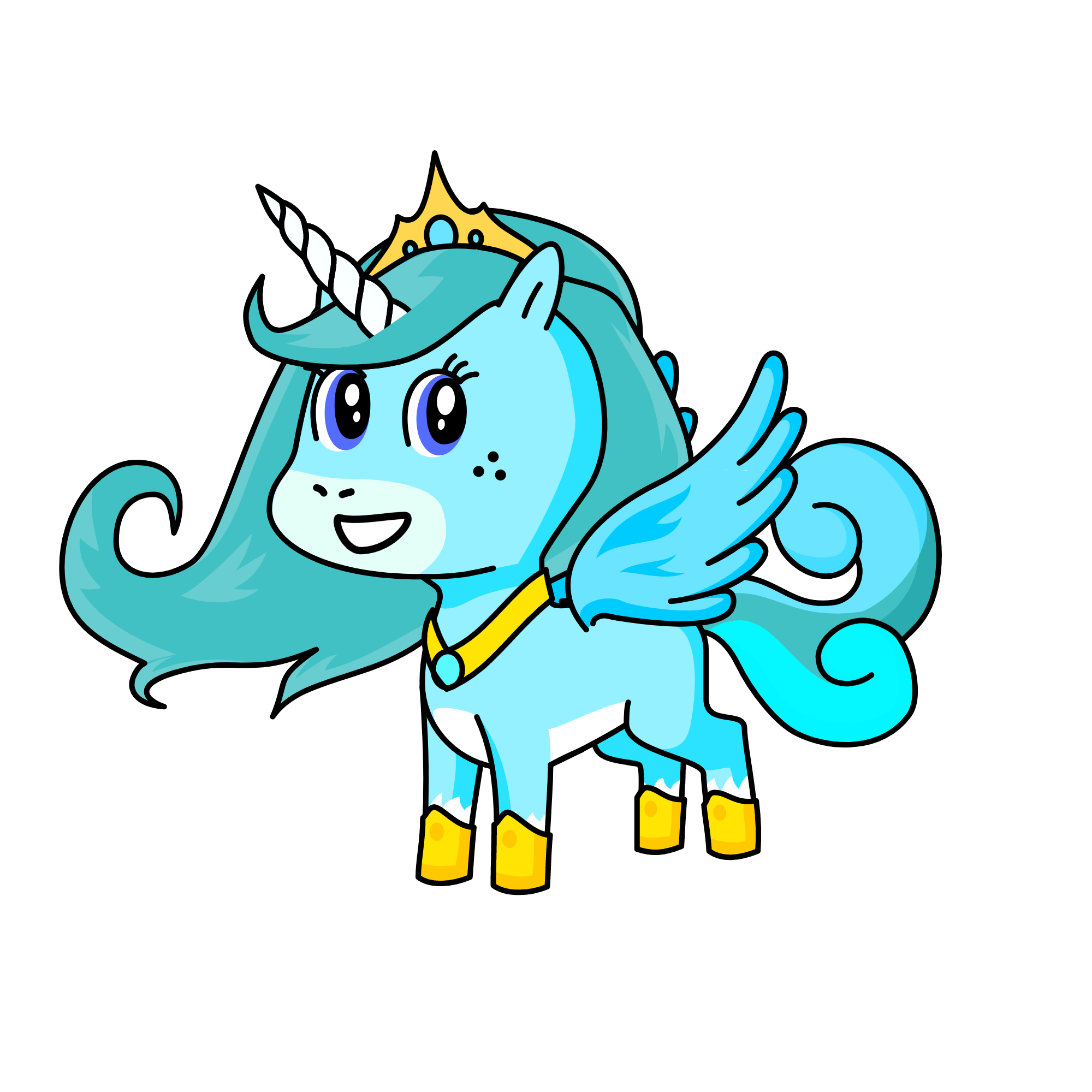 The Princess Of The Winter "Princess Icy Winter", the unicorn