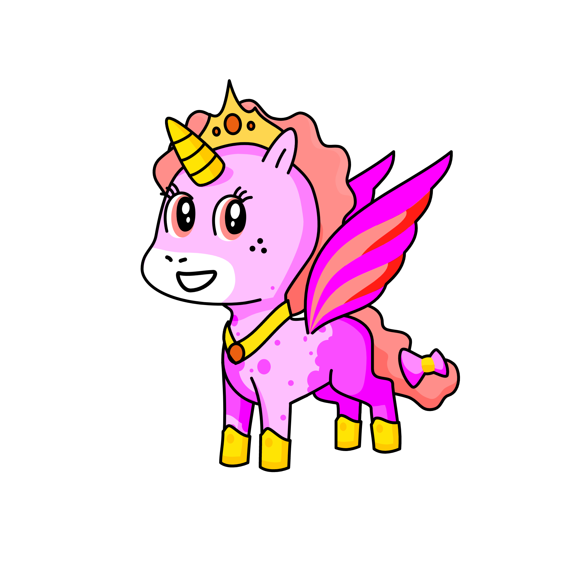 The Pink Queen "Queen Pinky", the unicorn