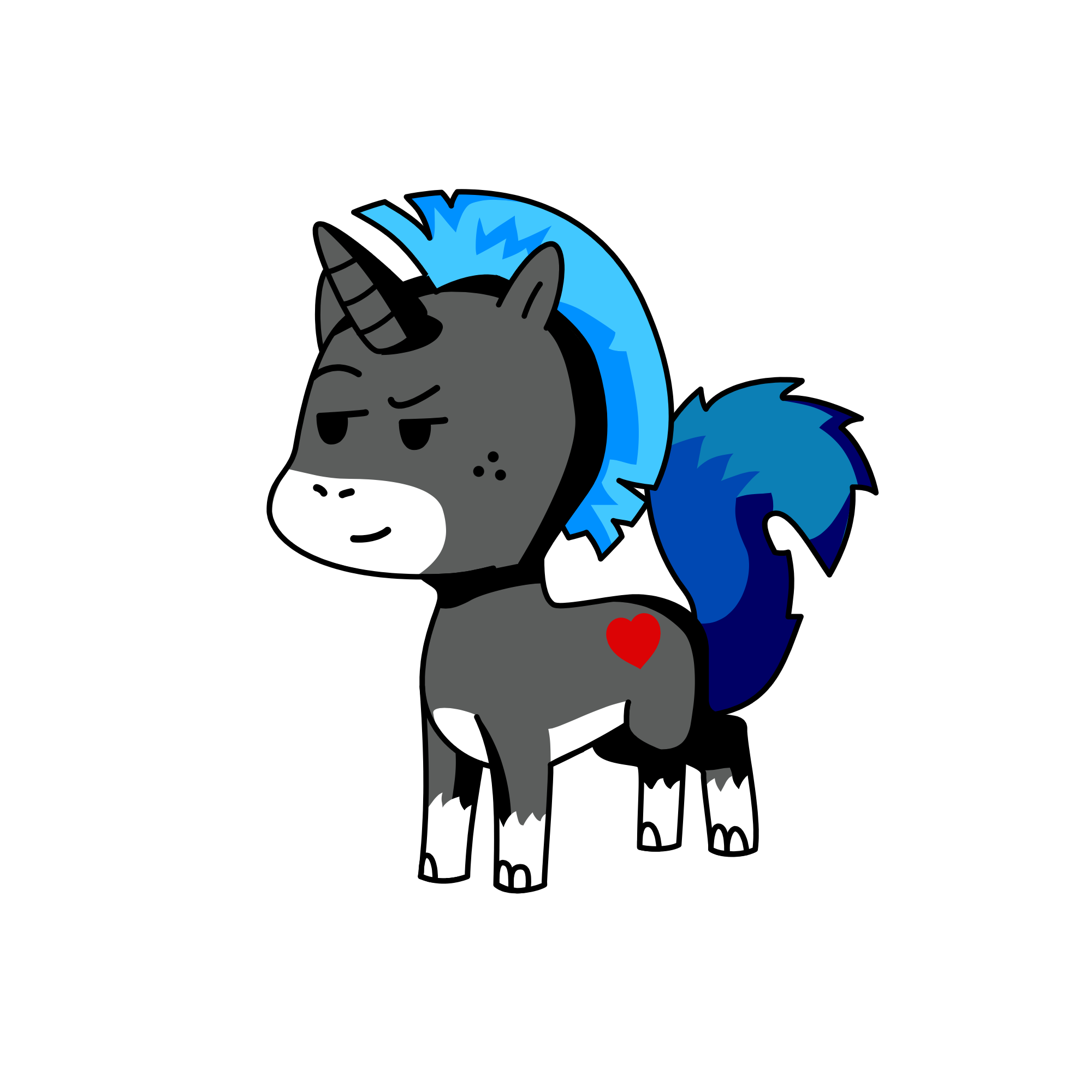 Wild fox boy, the unicorn