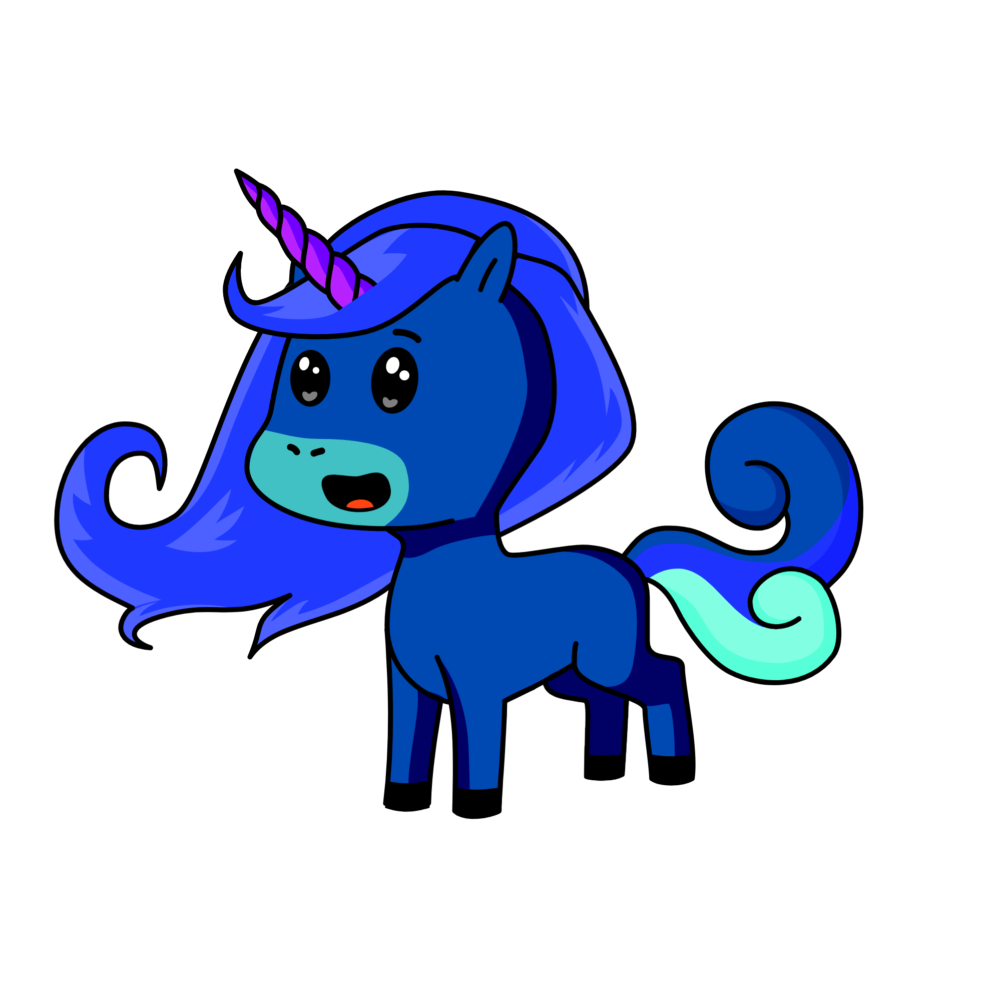 night meer moon, the unicorn