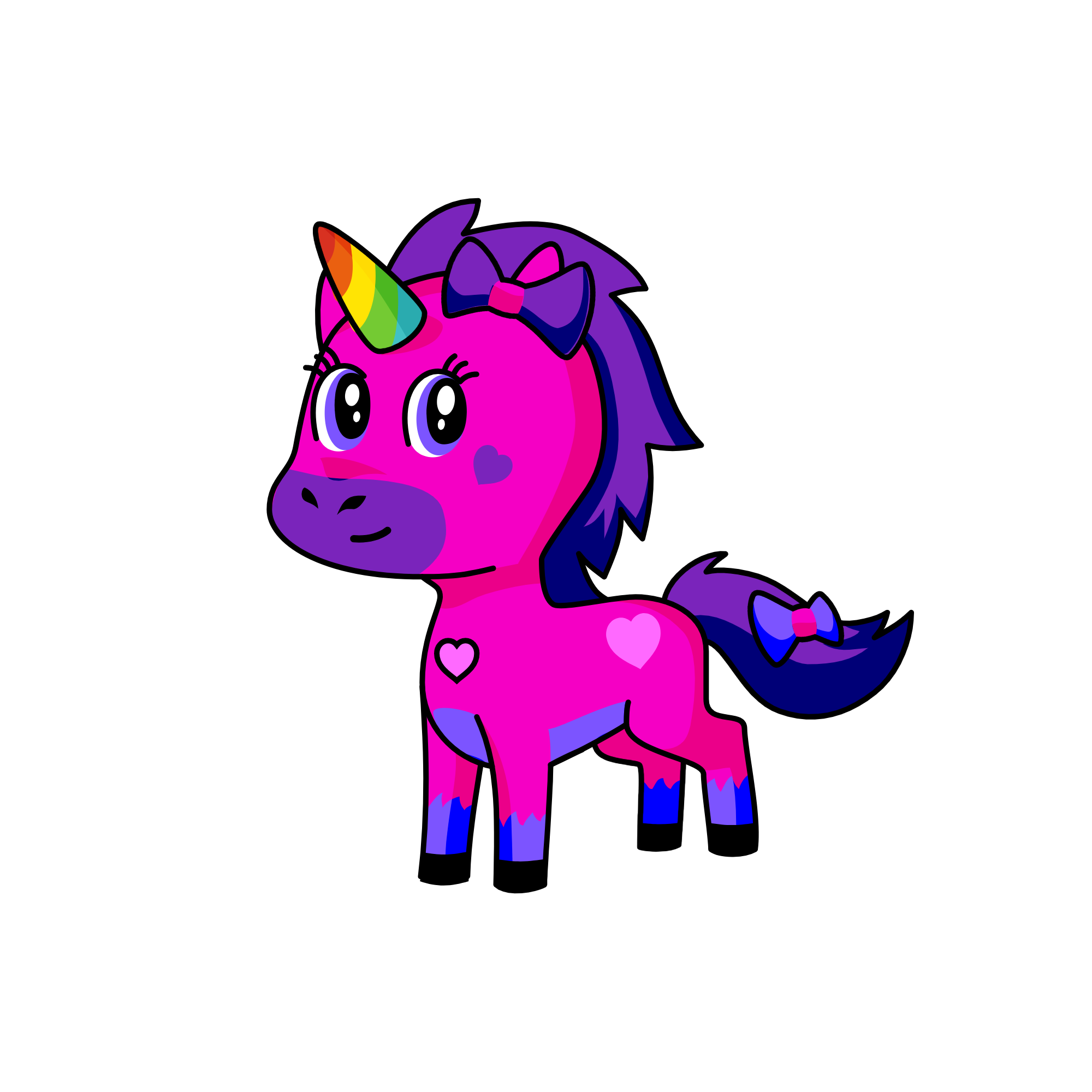 Rainbow, the unicorn