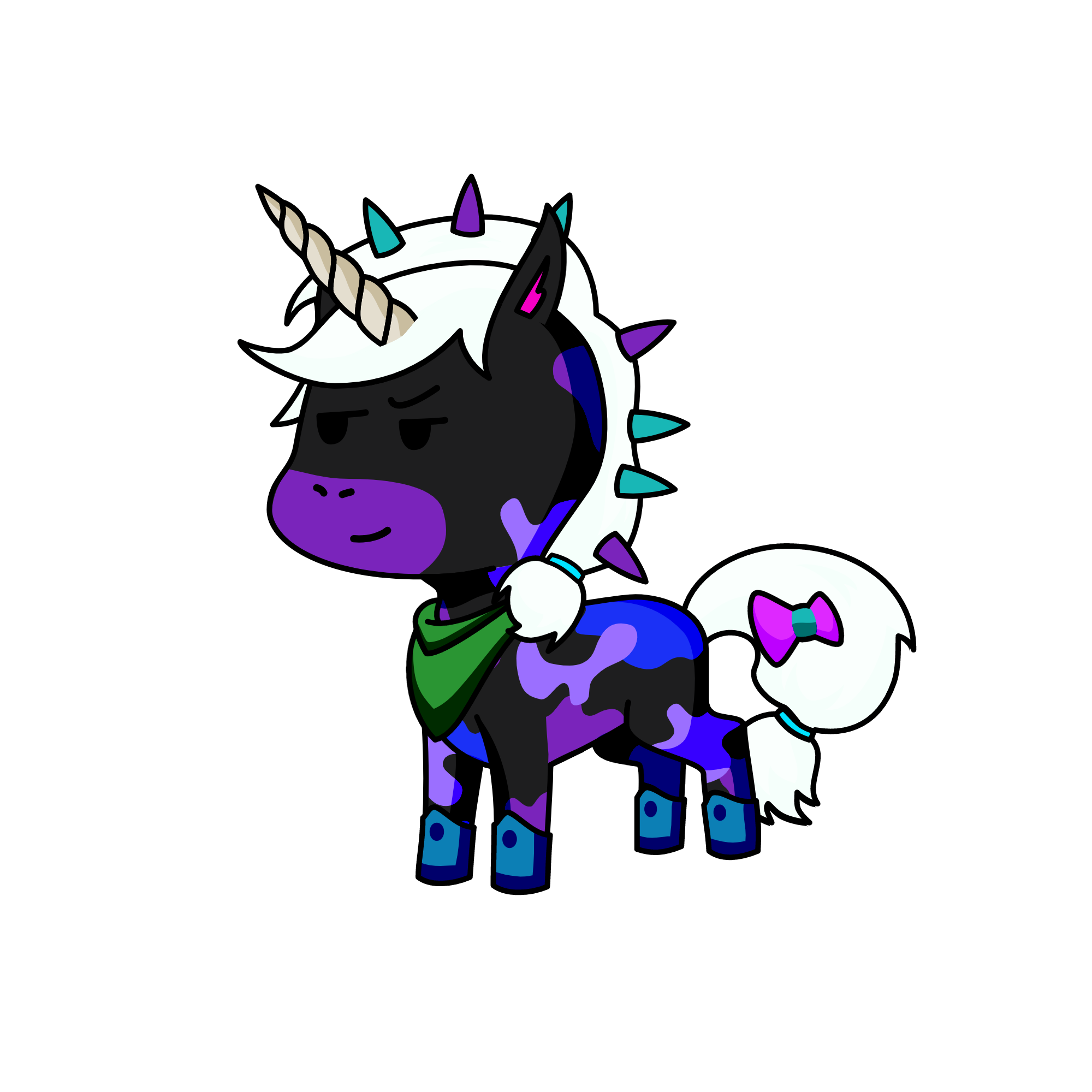 Blackie, the unicorn