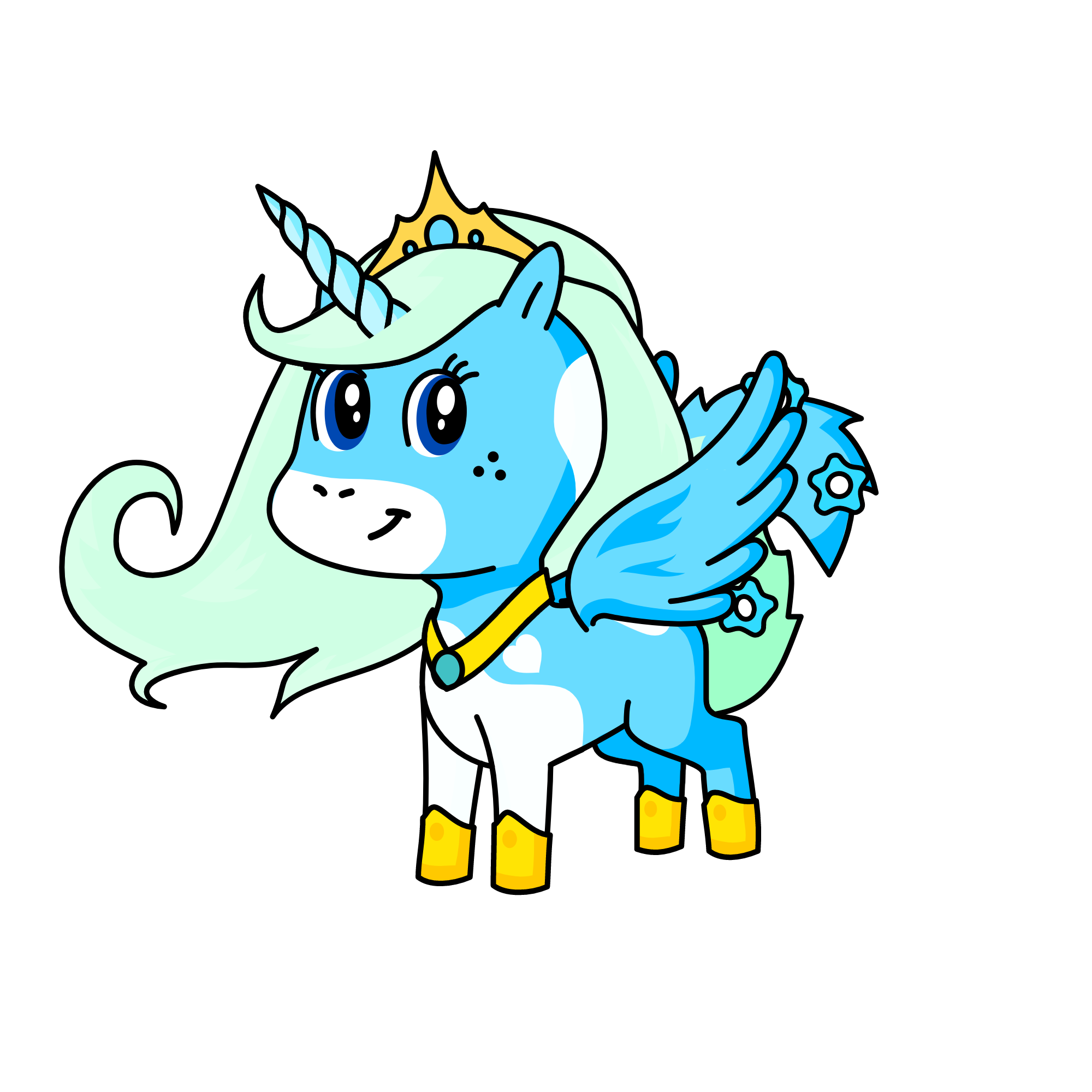 The Princess Of The Sky"Princess Sky Blue", the unicorn