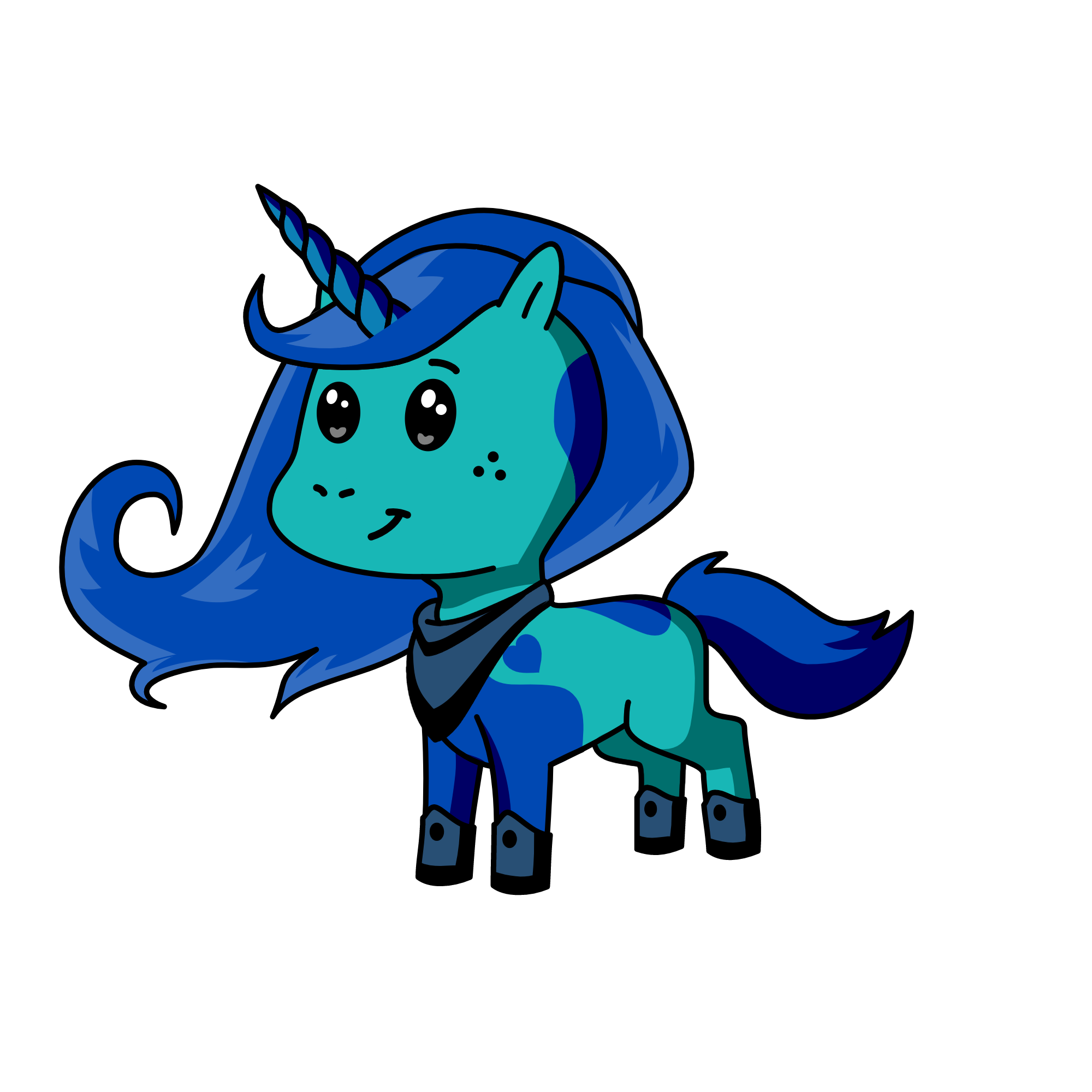 Snuggles, the unicorn