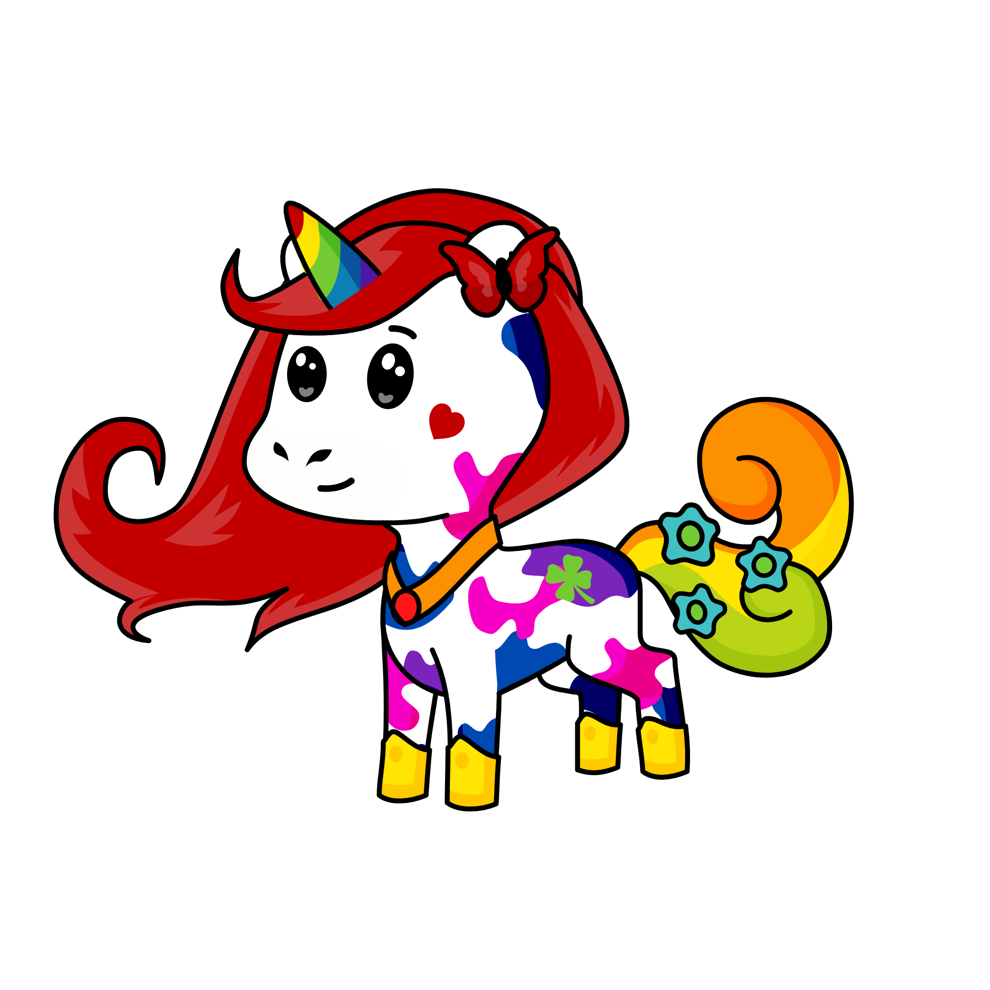 Rainbow Queen, the unicorn