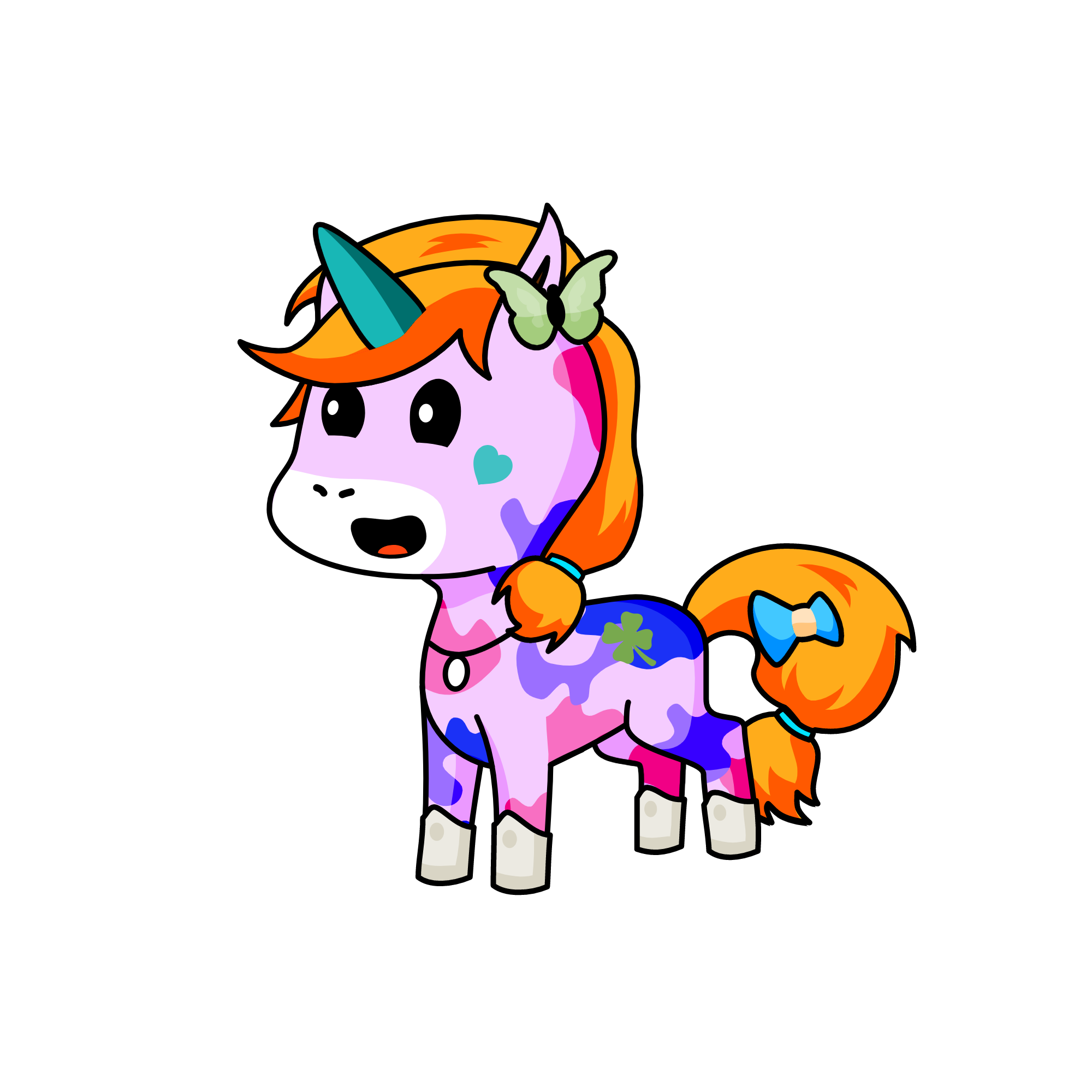 red, the unicorn
