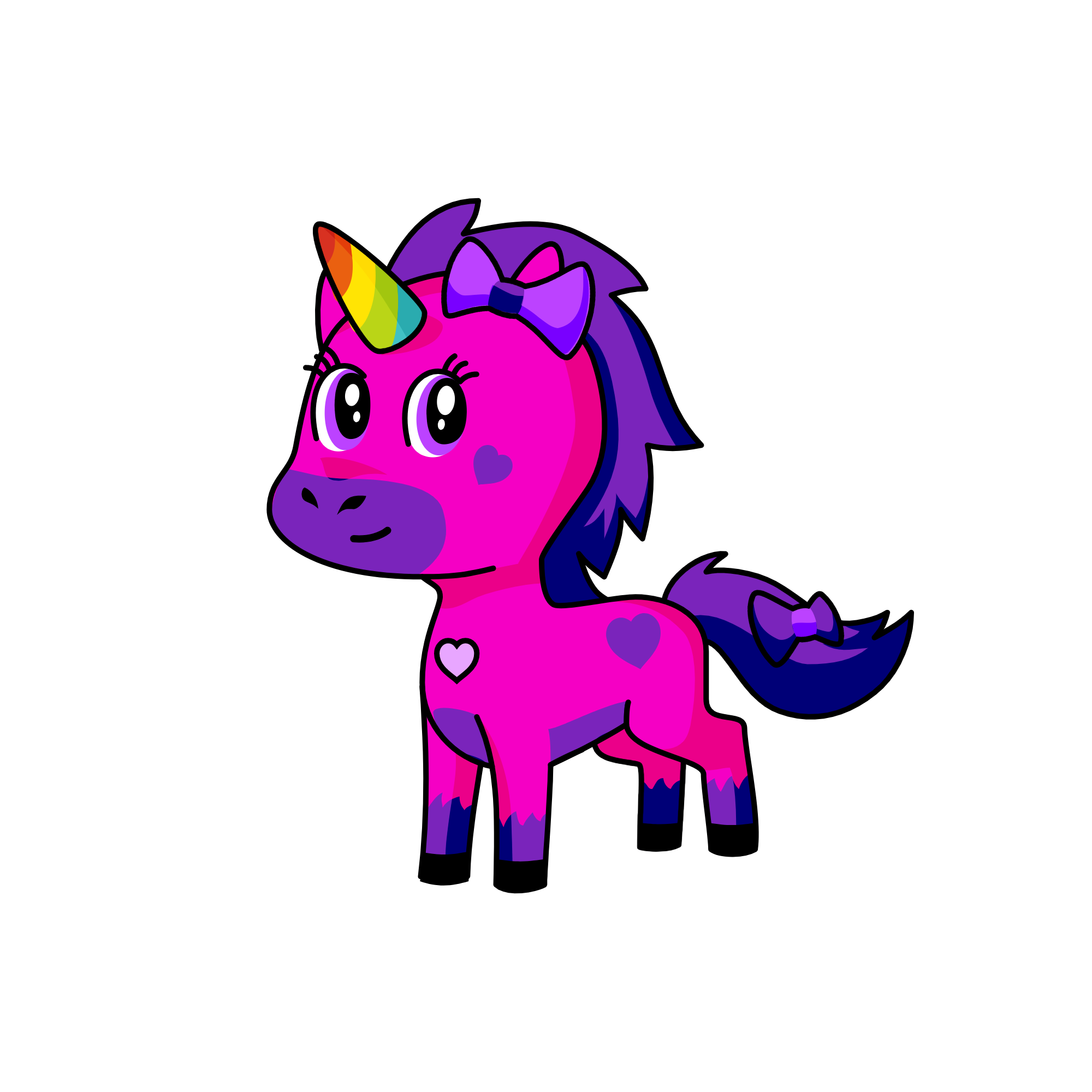 Rainbow, the unicorn