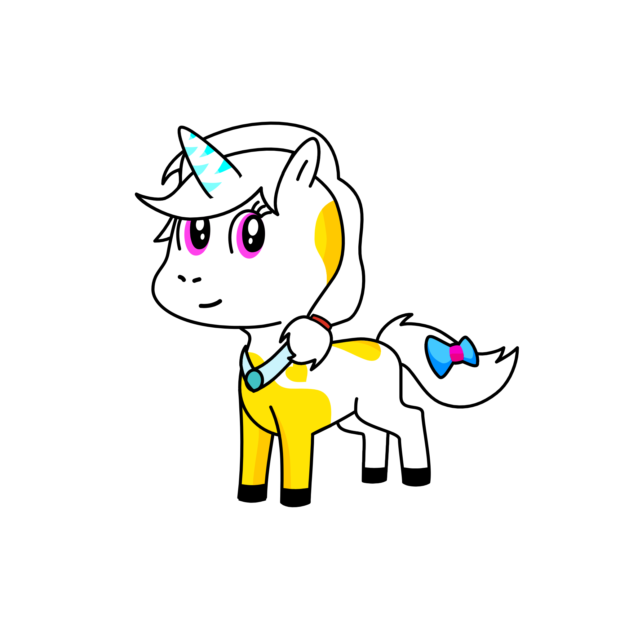 Sunset, the unicorn