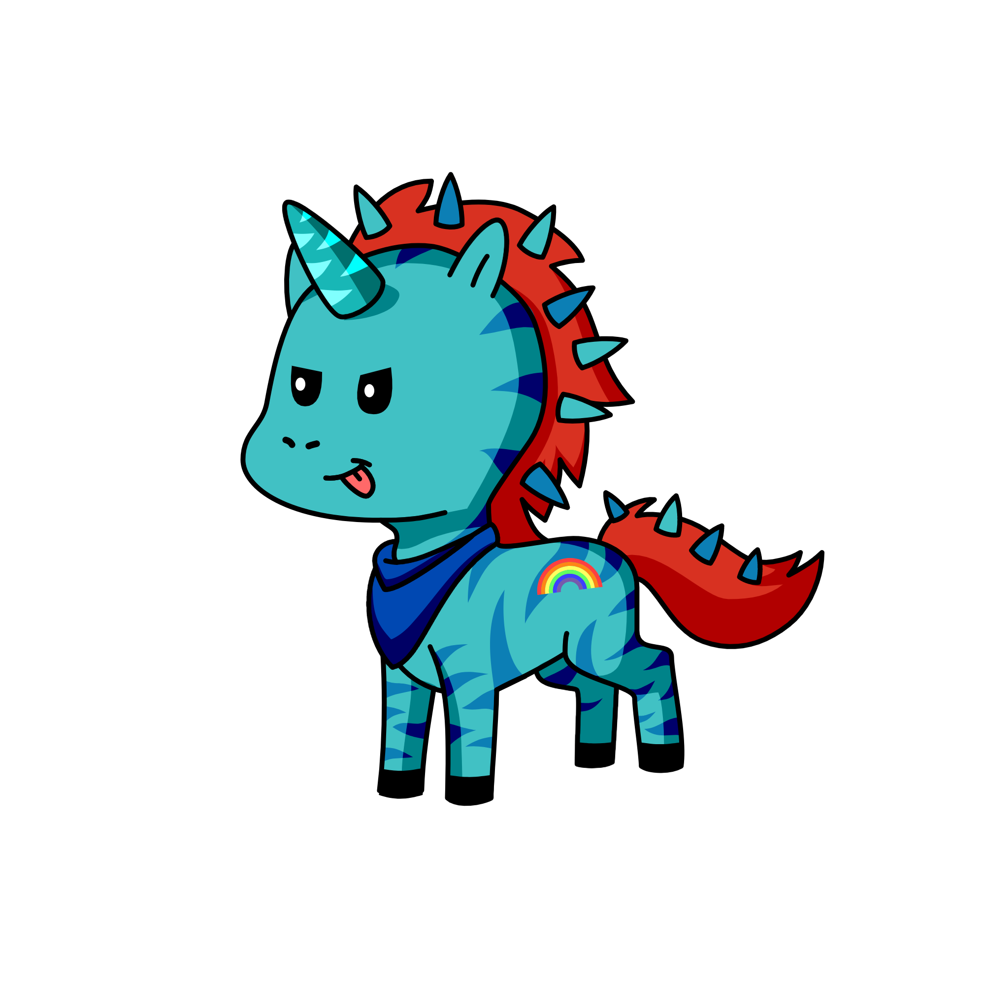 rainbow dash, the unicorn