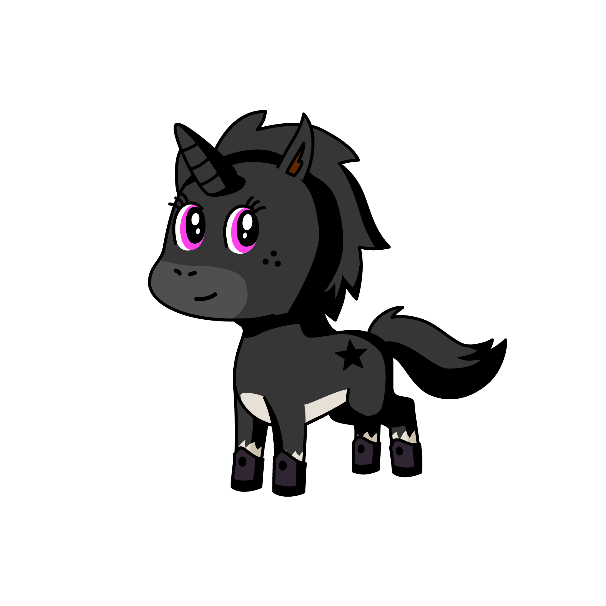 Ashy Darkness, the unicorn