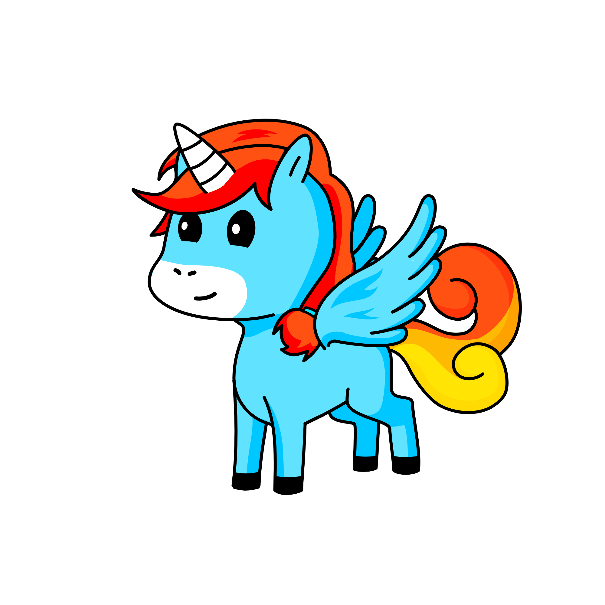 rainbow dash, the unicorn