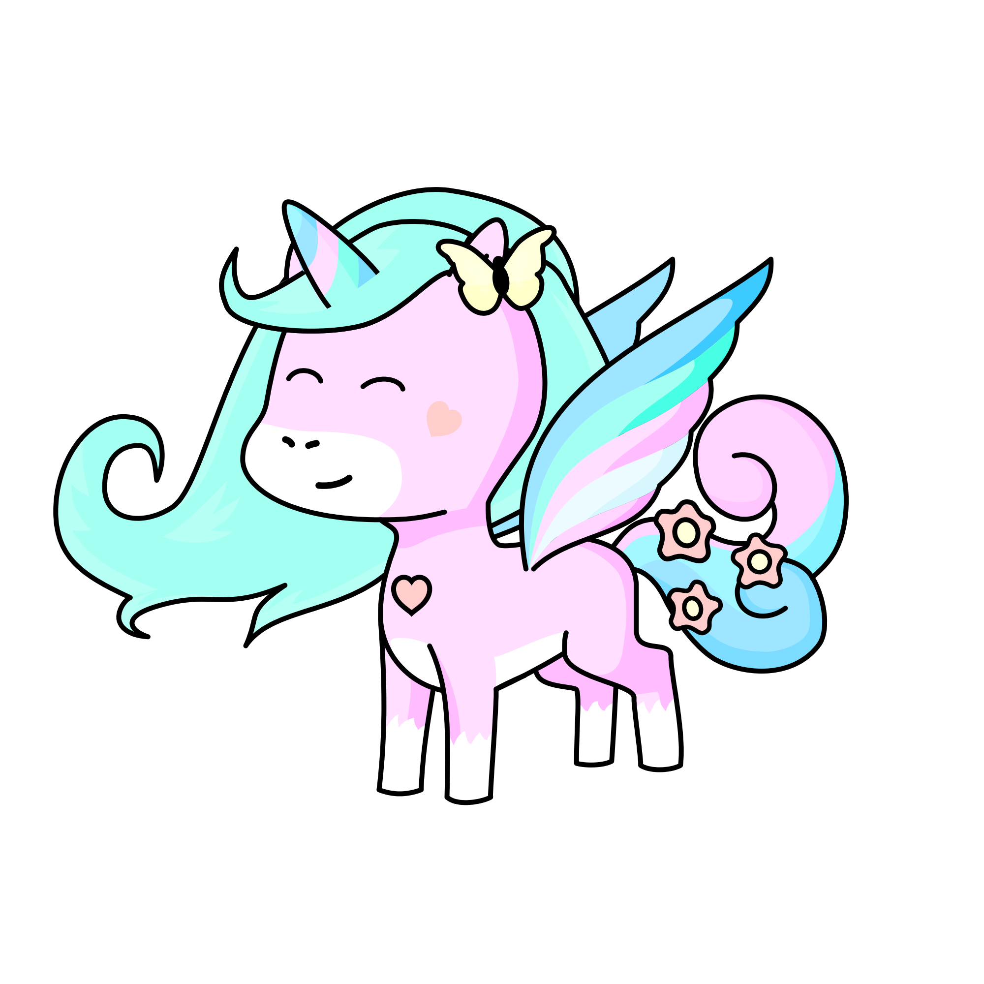 Unicorn pastel , the unicorn
