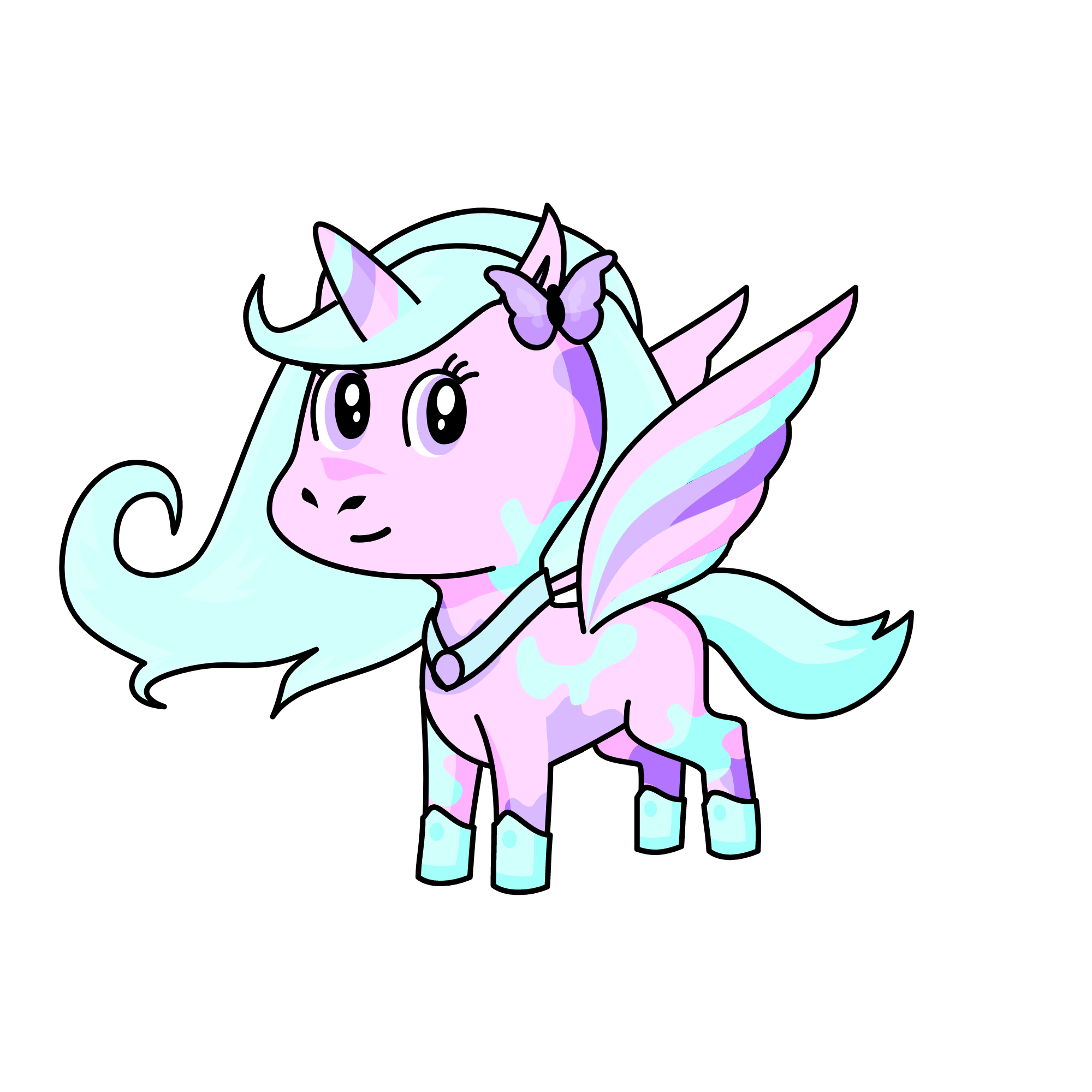 Pretty pastel patty, the unicorn