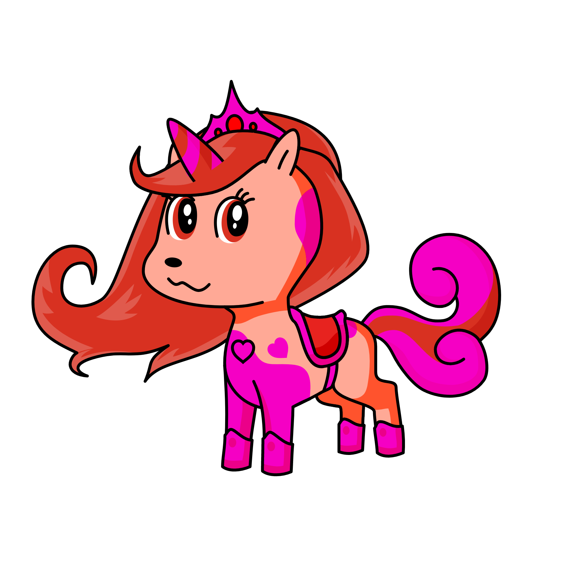 the heart queen, the unicorn