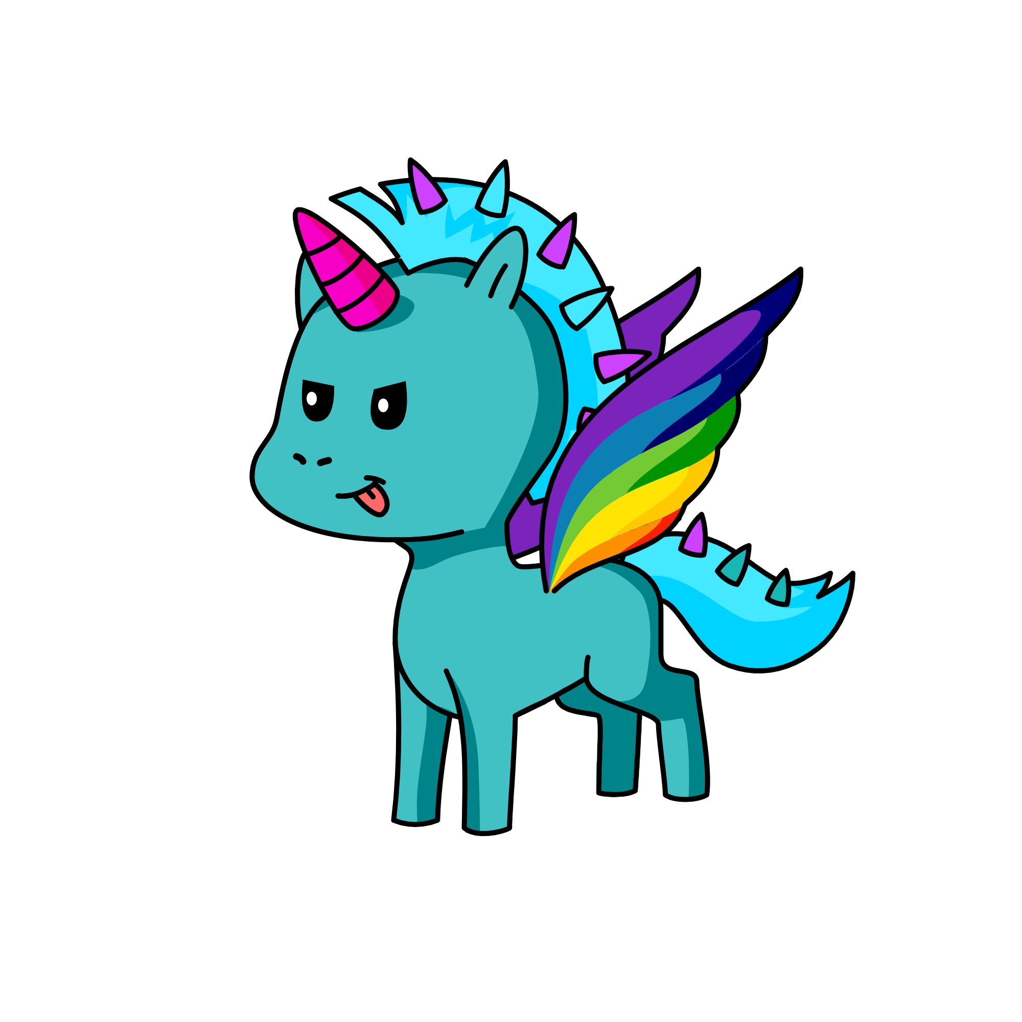 rainbow dash, the unicorn