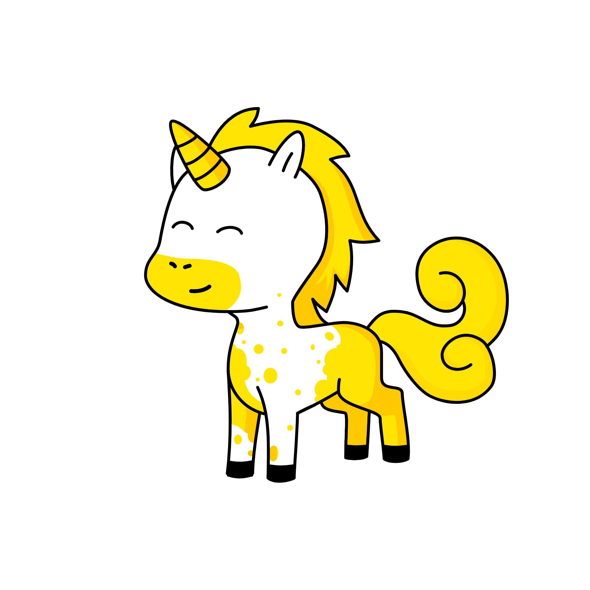 yellow, the unicorn