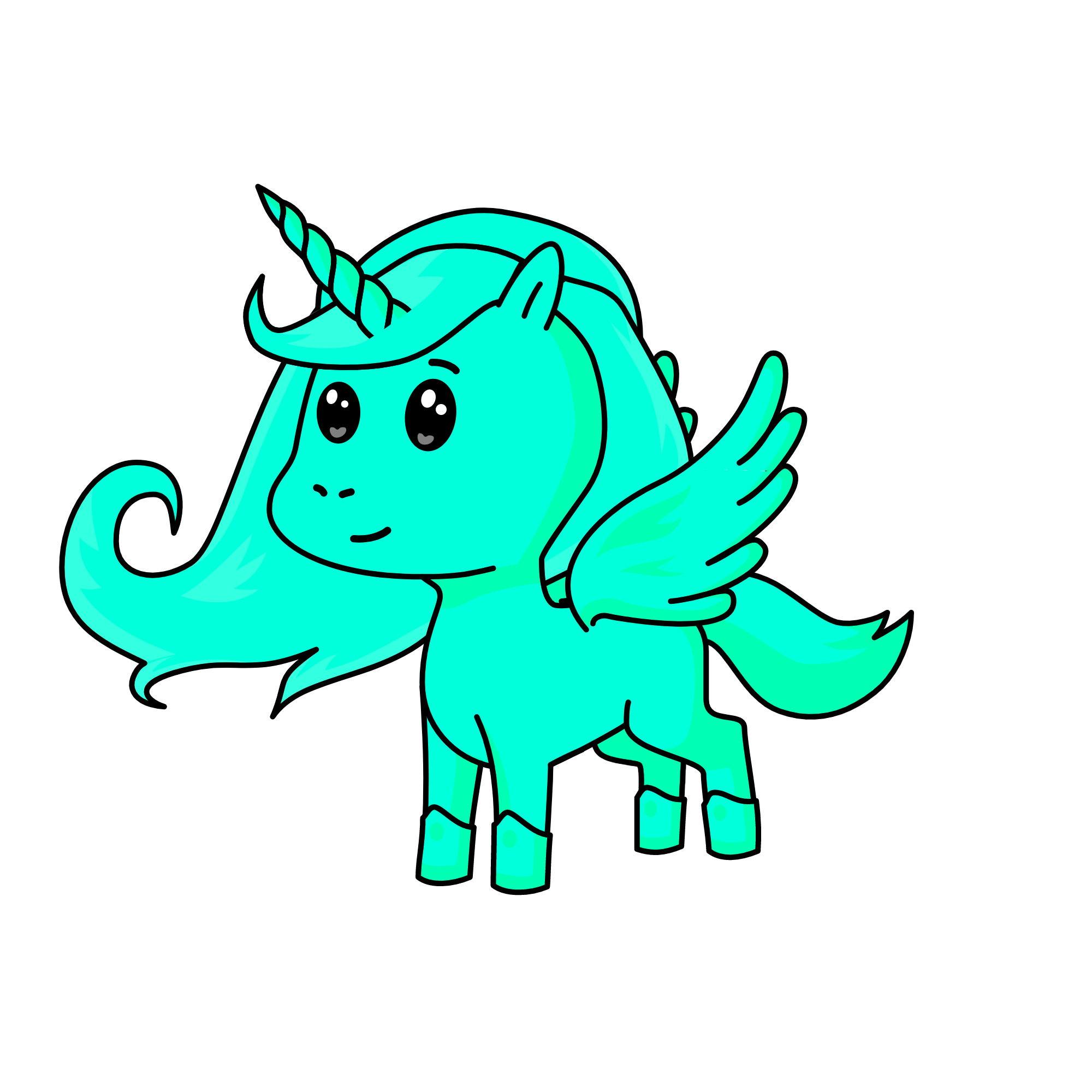 Minty, the unicorn