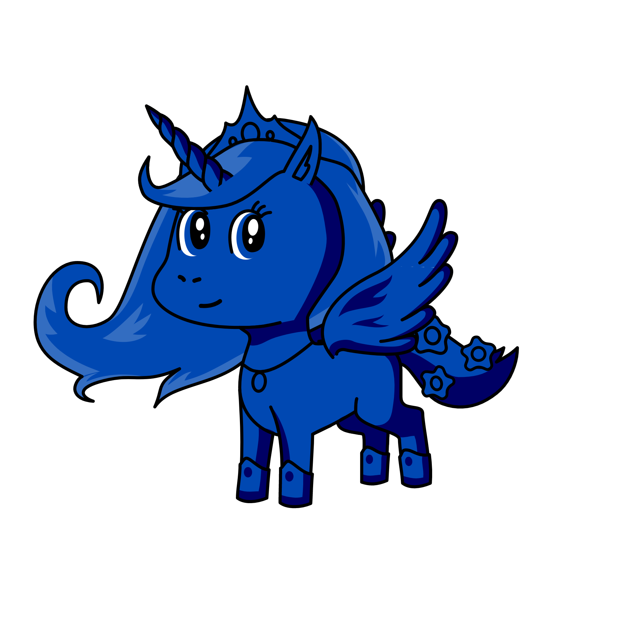 Blue shadow, the unicorn