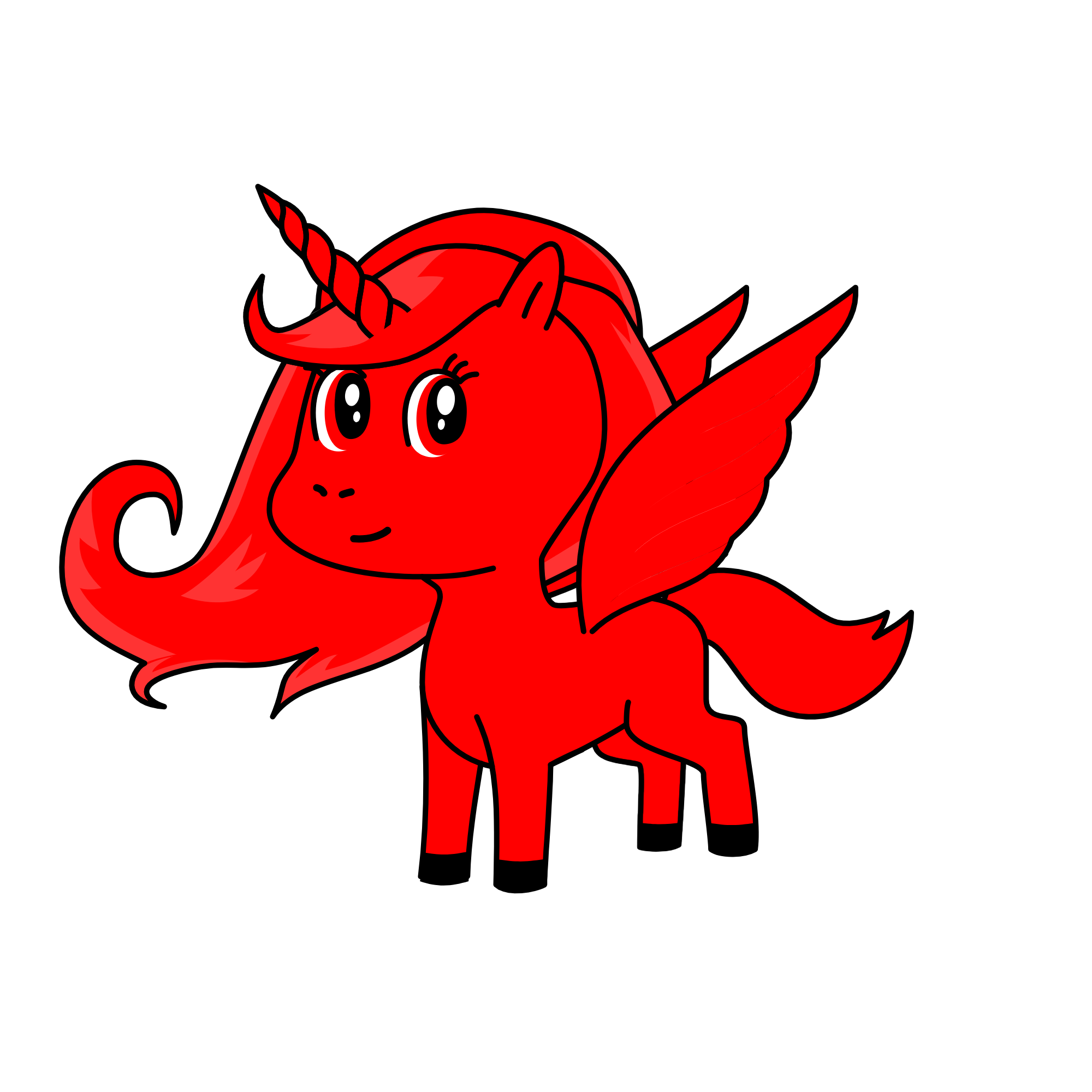 Red, the unicorn