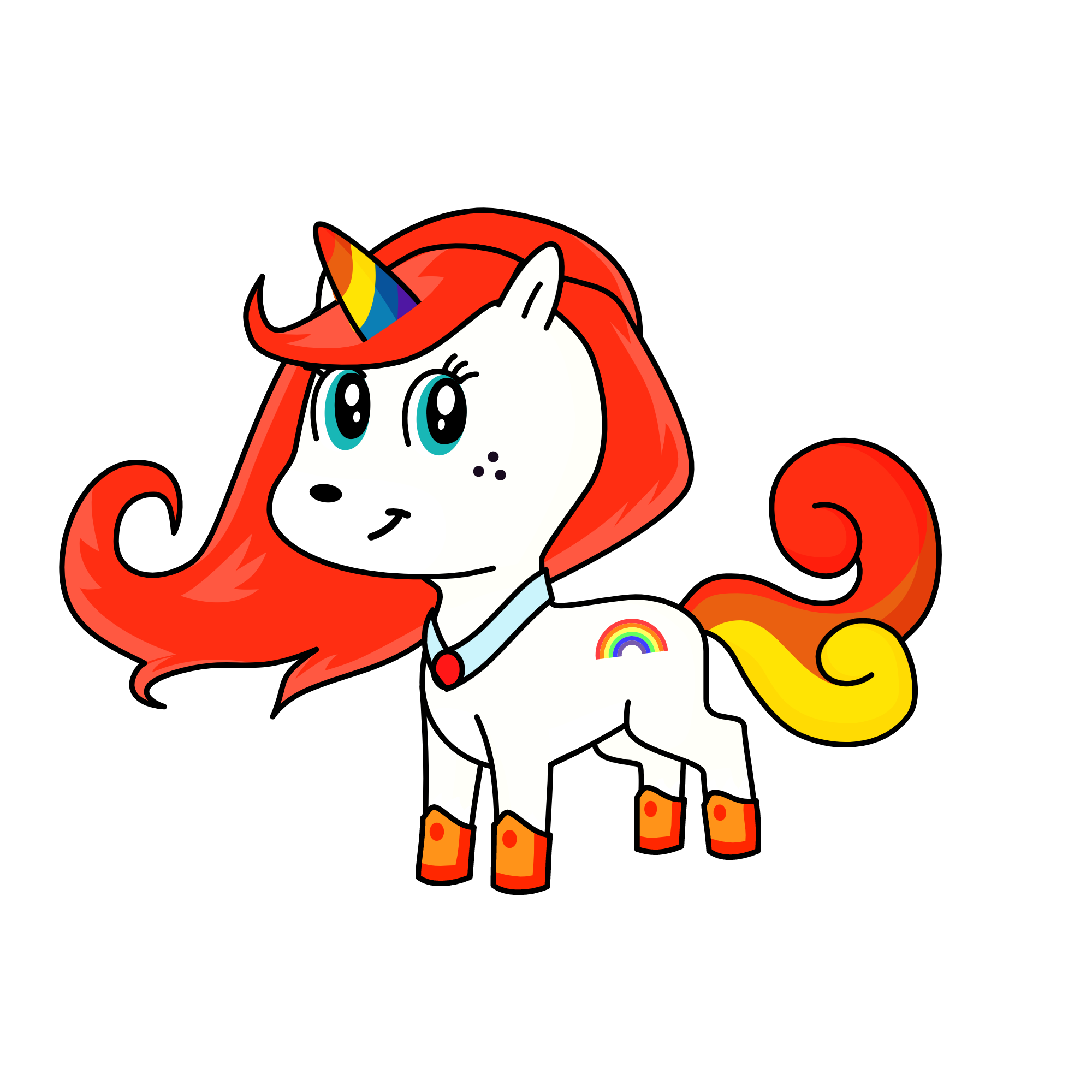 rainbow , the unicorn