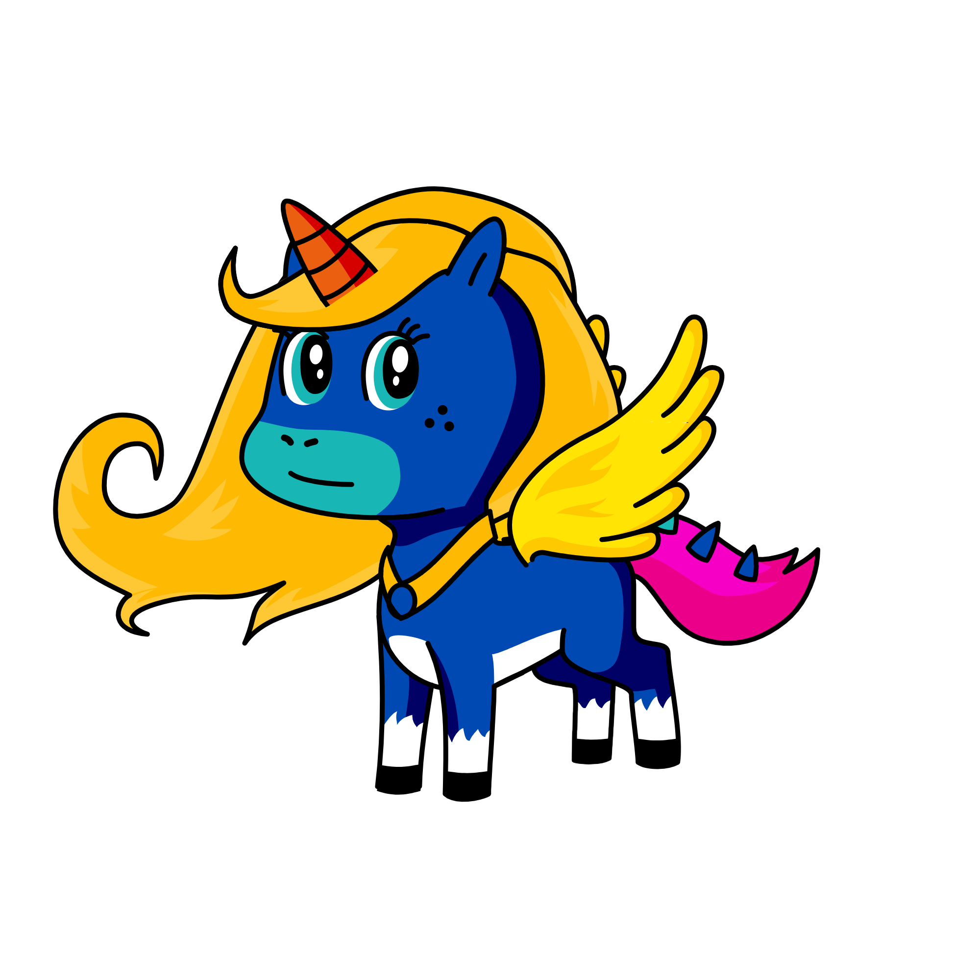 To get wings, the unicorn