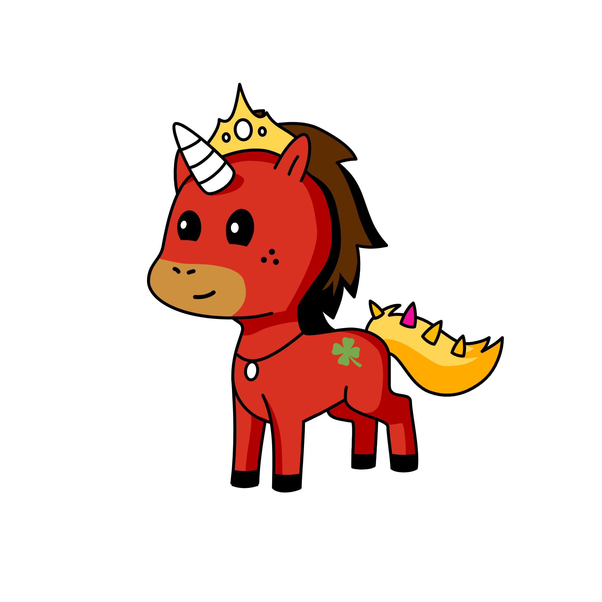red, the unicorn