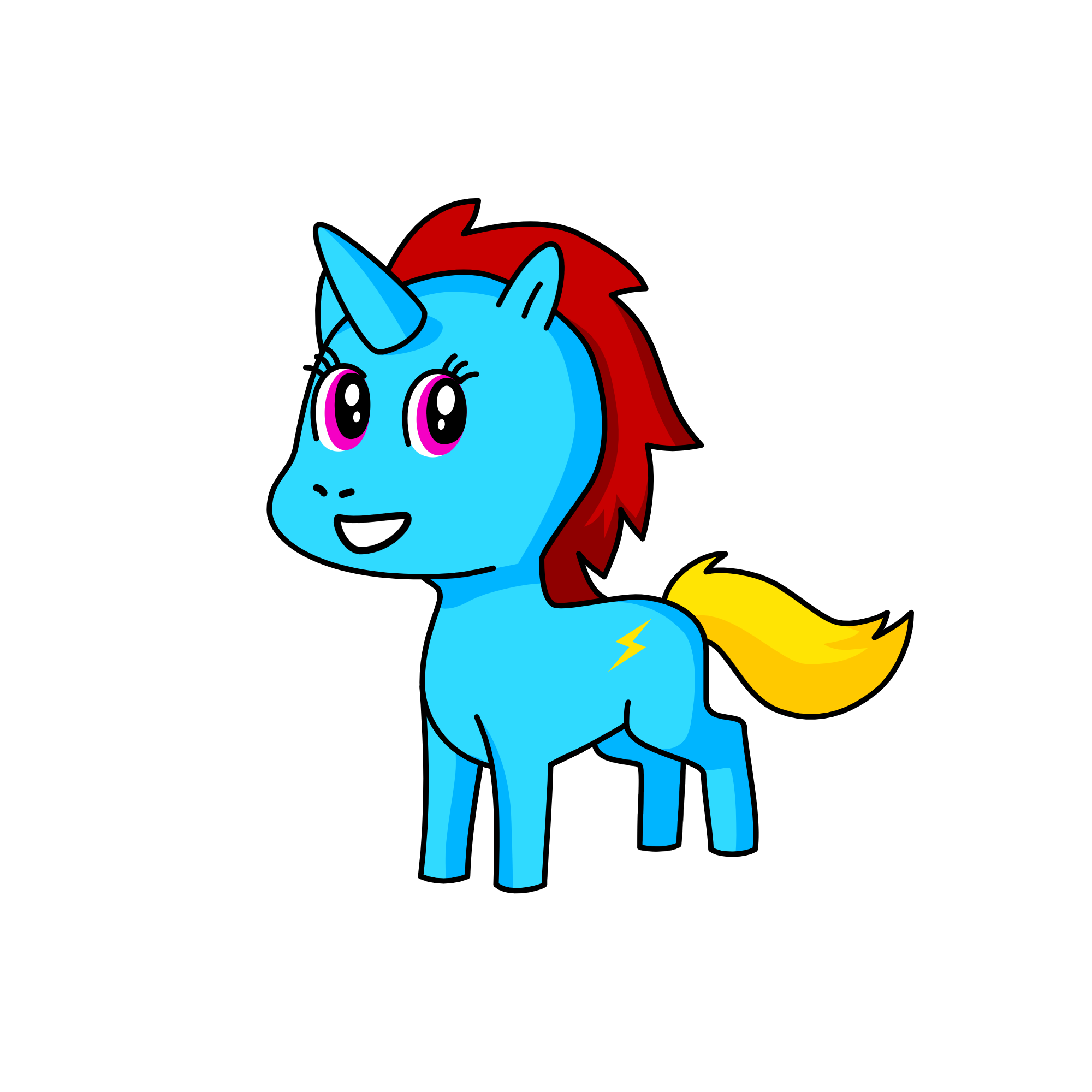 Rainbow dash, the unicorn
