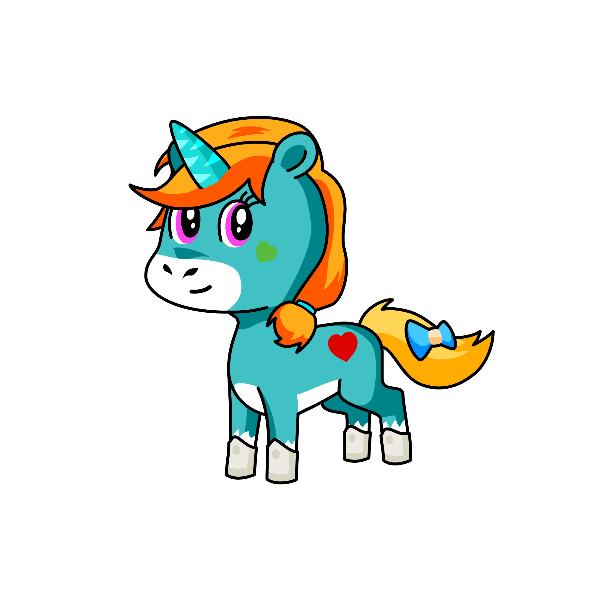 BLUE, the unicorn