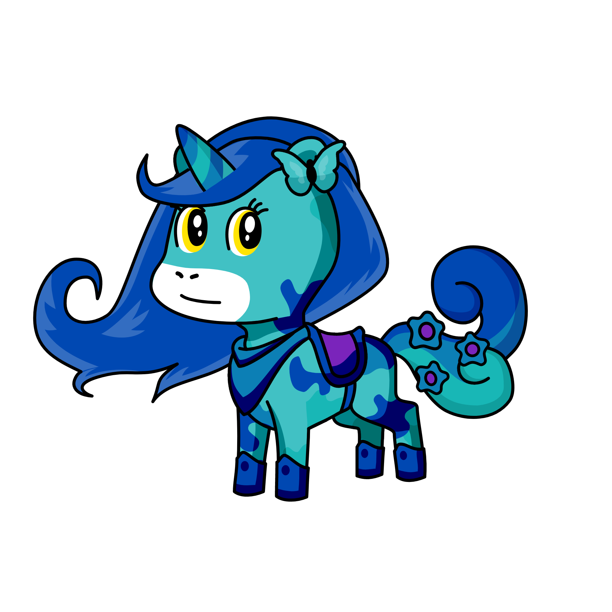 Theme unicorn:blue, the unicorn