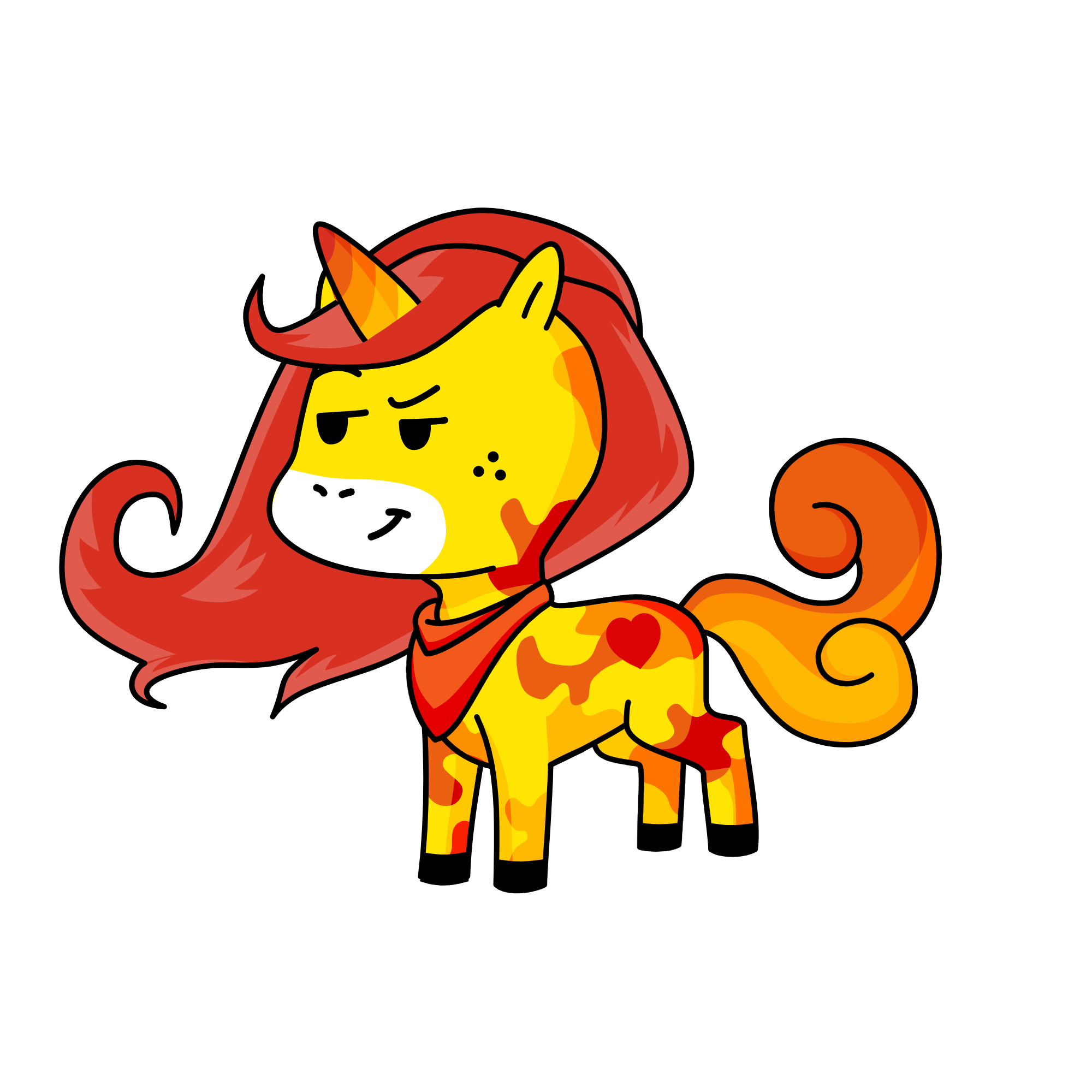 Theme unicorn: Red, the unicorn