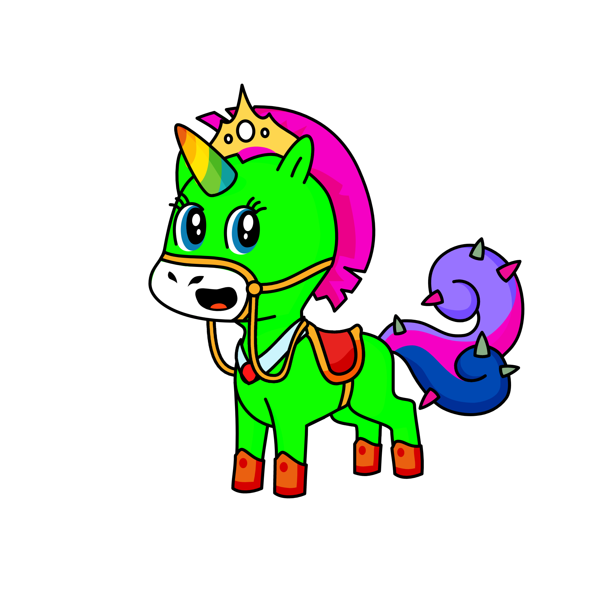 Sarah and Alison, the unicorn