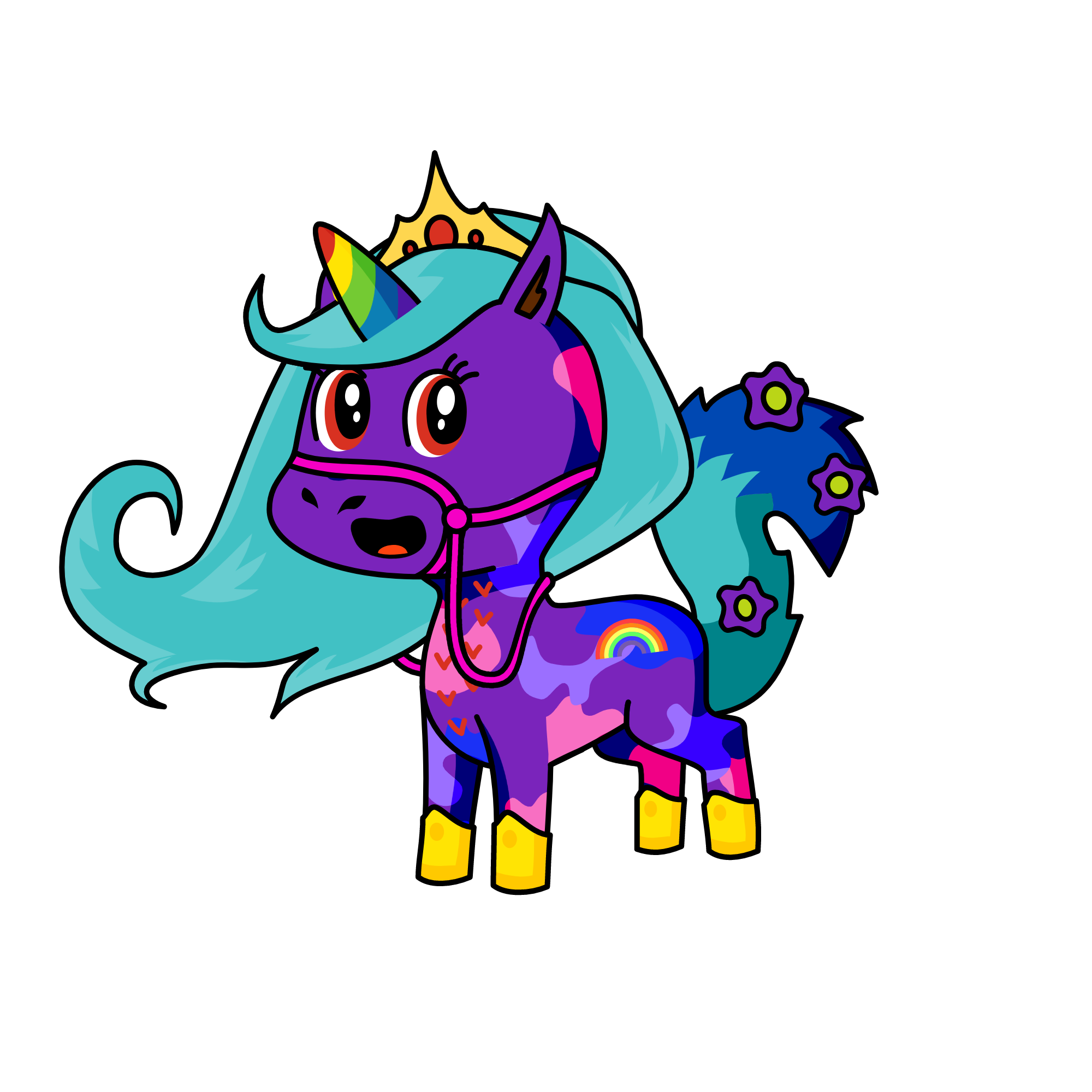 Rainbow, the unicorn