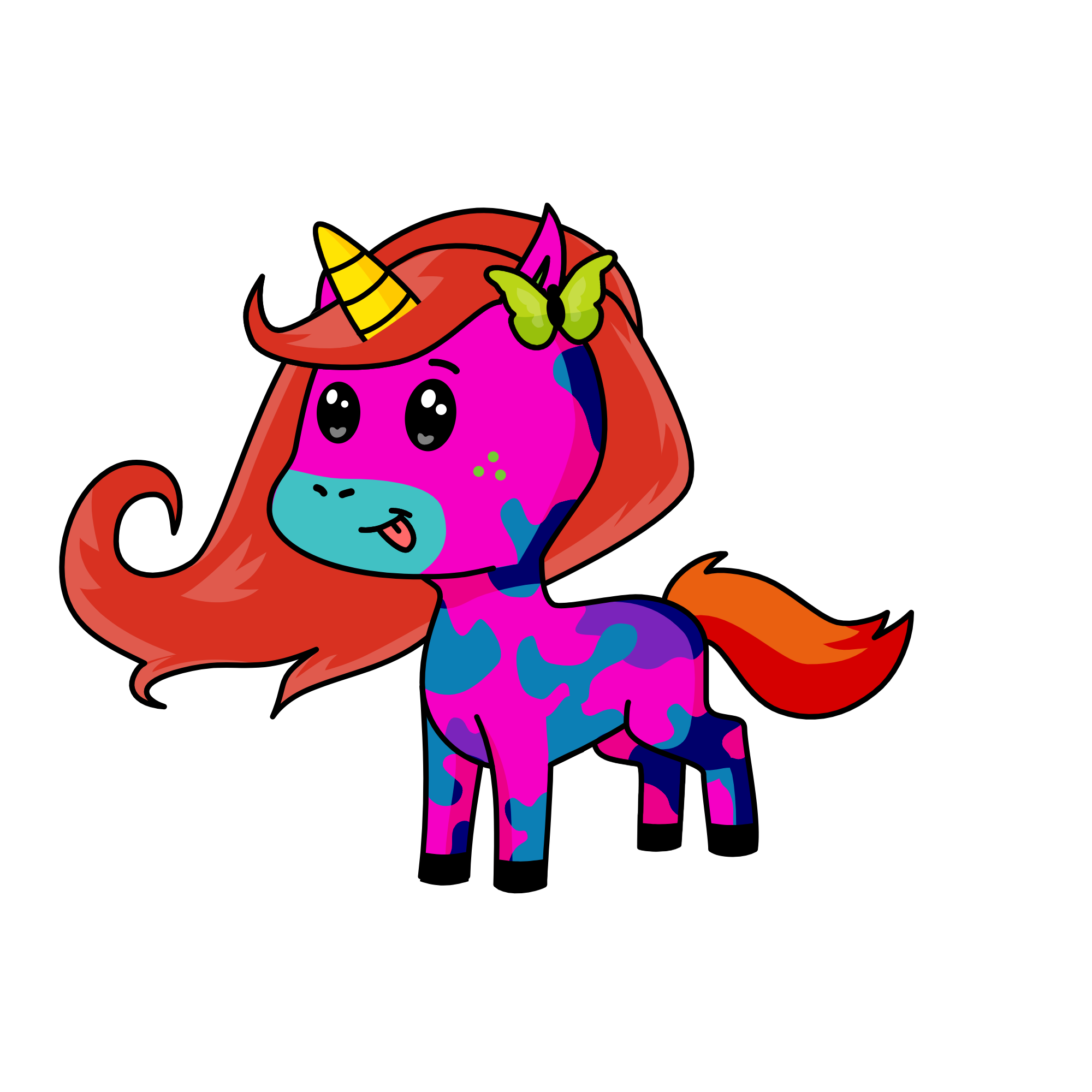 Rainbow, the unicorn